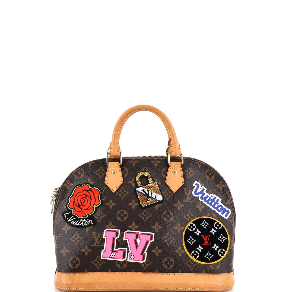Alma Handbag Limited Edition Patches Monogram Canvas PM