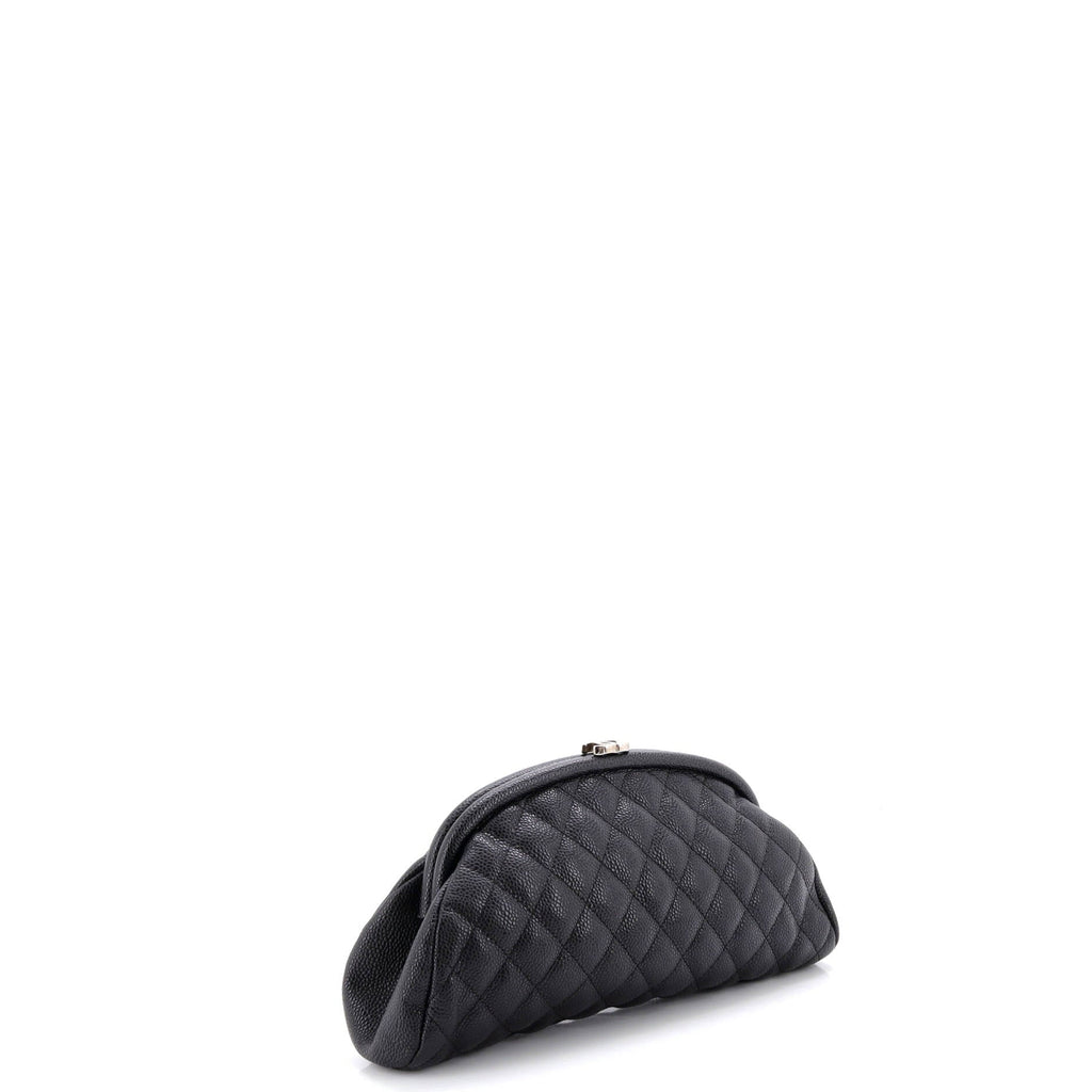 Timeless Clutch Quilted Caviar