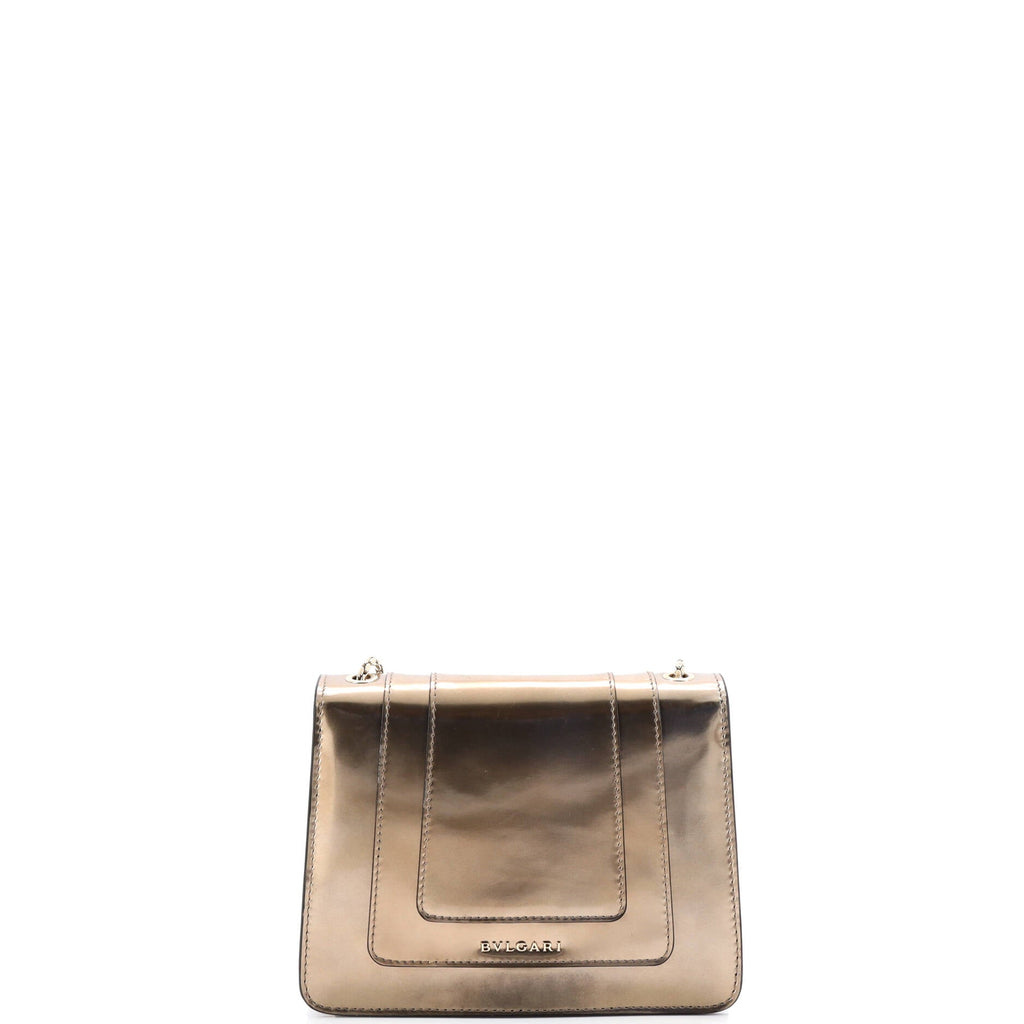 Serpenti Forever Square Shoulder Bag Metallic Leather Small