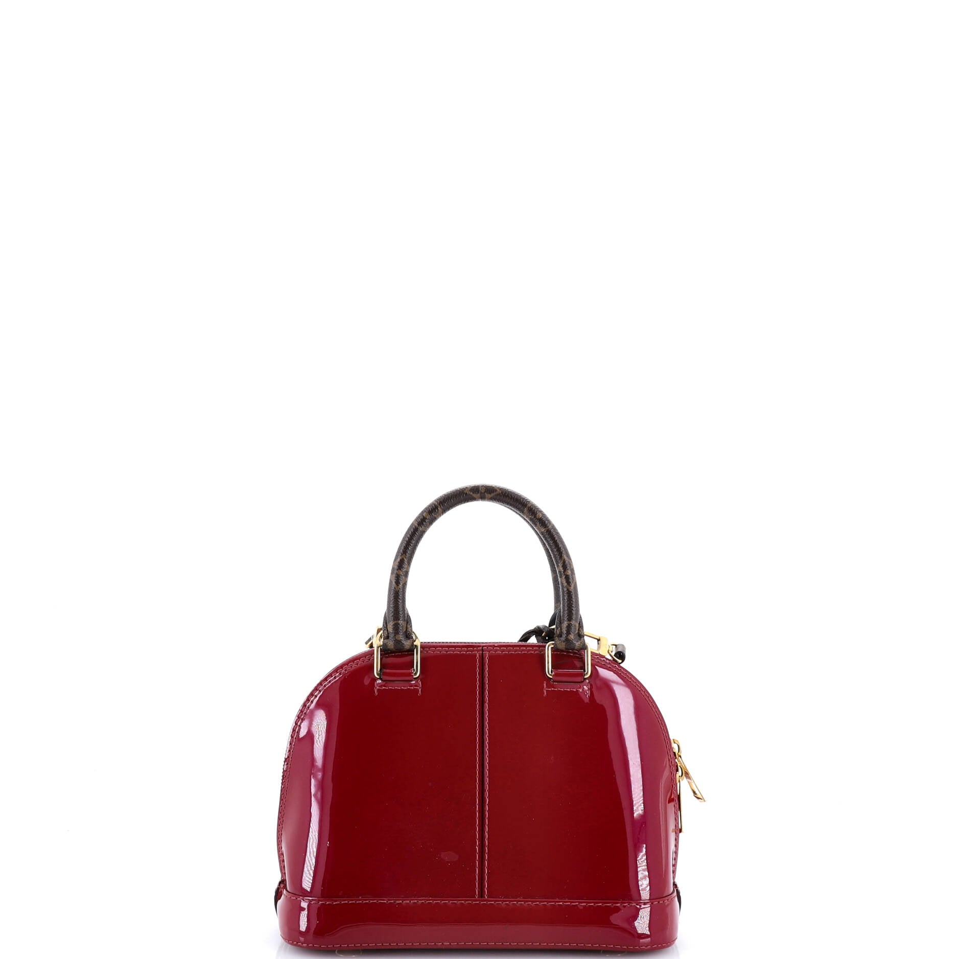 Alma Handbag Vernis with Monogram Canvas BB