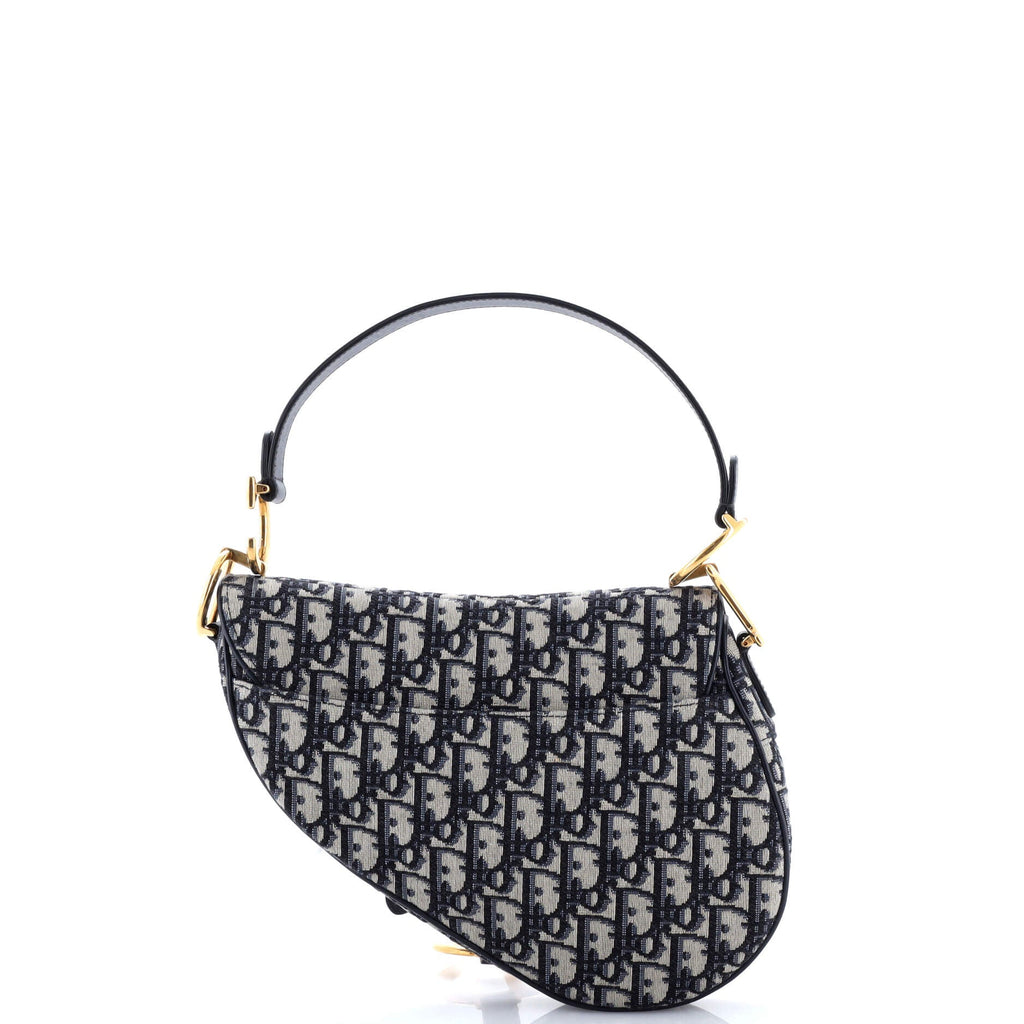 Saddle Handbag with Strap Oblique Canvas Medium