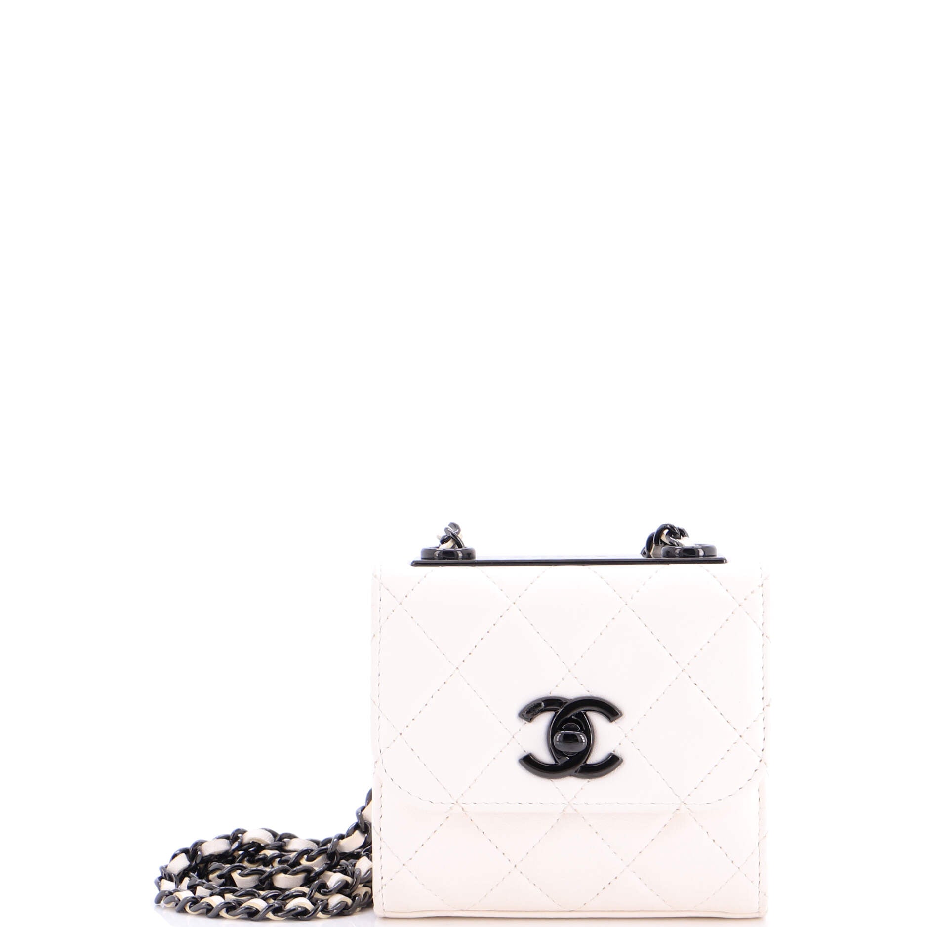 Trendy CC Clutch with Chain Quilted Lambskin Small