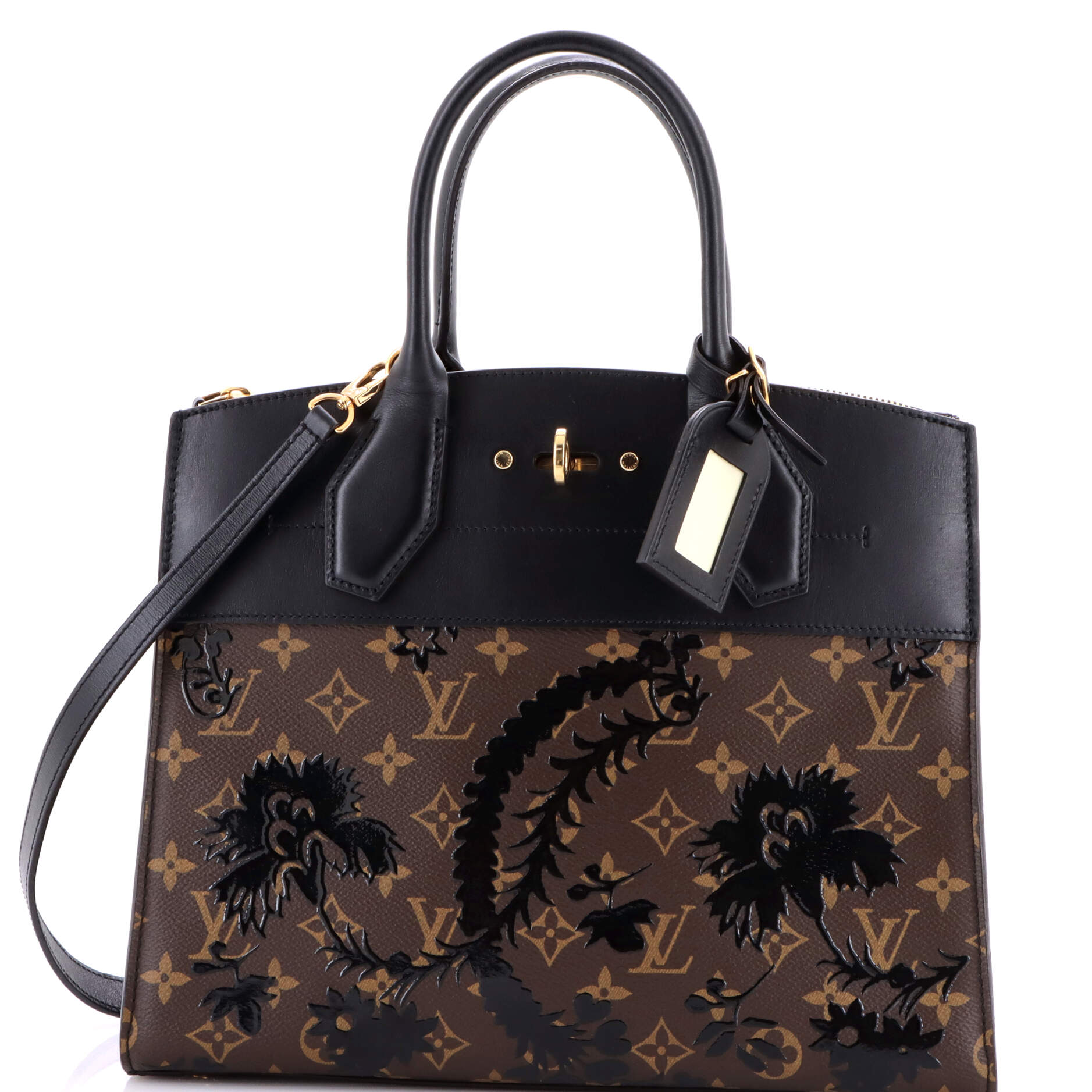 City Steamer Handbag Limited Edition Blossom Monogram Canvas and Leather MM