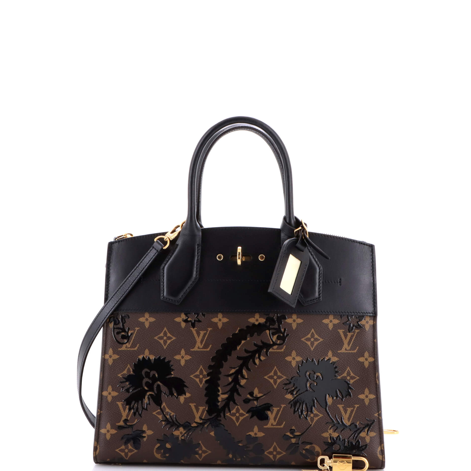 City Steamer Handbag Limited Edition Blossom Monogram Canvas and Leather MM