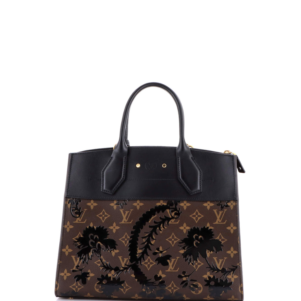 City Steamer Handbag Limited Edition Blossom Monogram Canvas and Leather MM