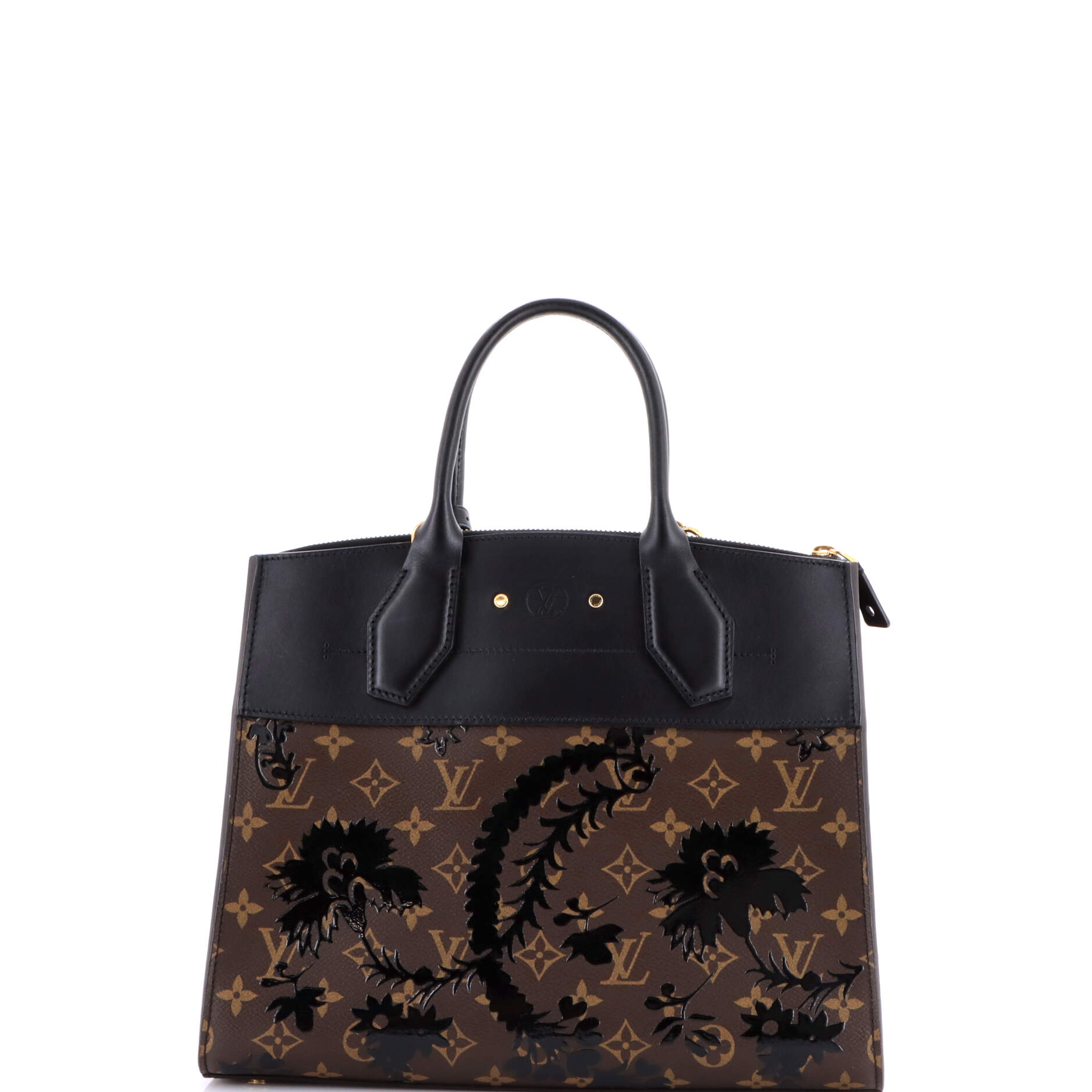 City Steamer Handbag Limited Edition Blossom Monogram Canvas and Leather MM