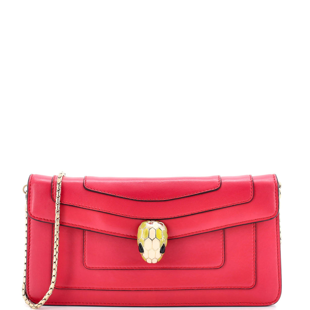 Serpenti Forever Chain Clutch Leather