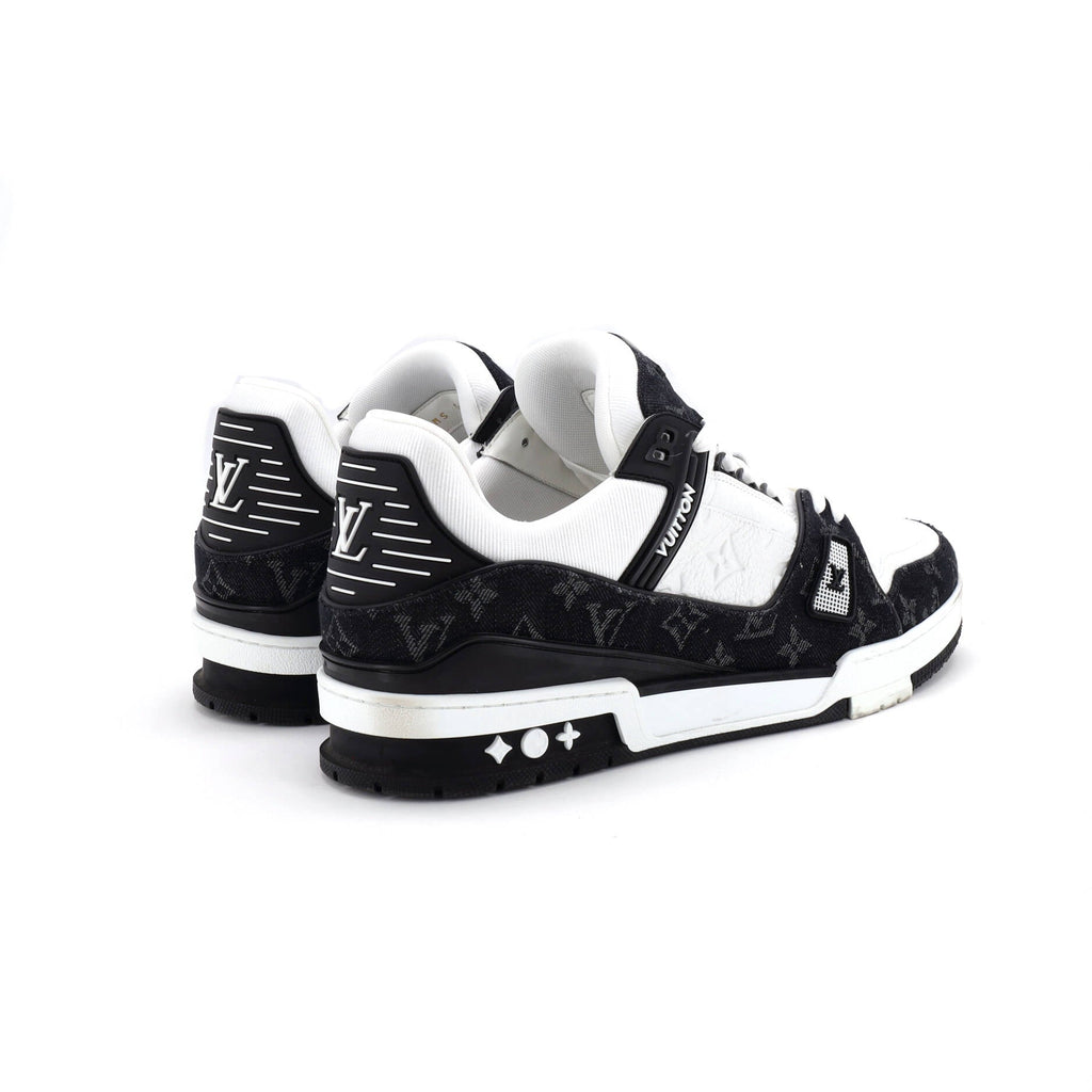 Men's LV Trainer Sneakers Monogram Empreinte Leather and Monogram Denim