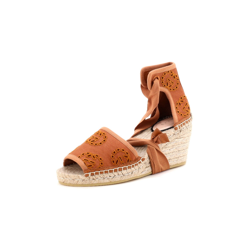 Women's Damita Espadrilles Interlocking G Embroidered Canvas