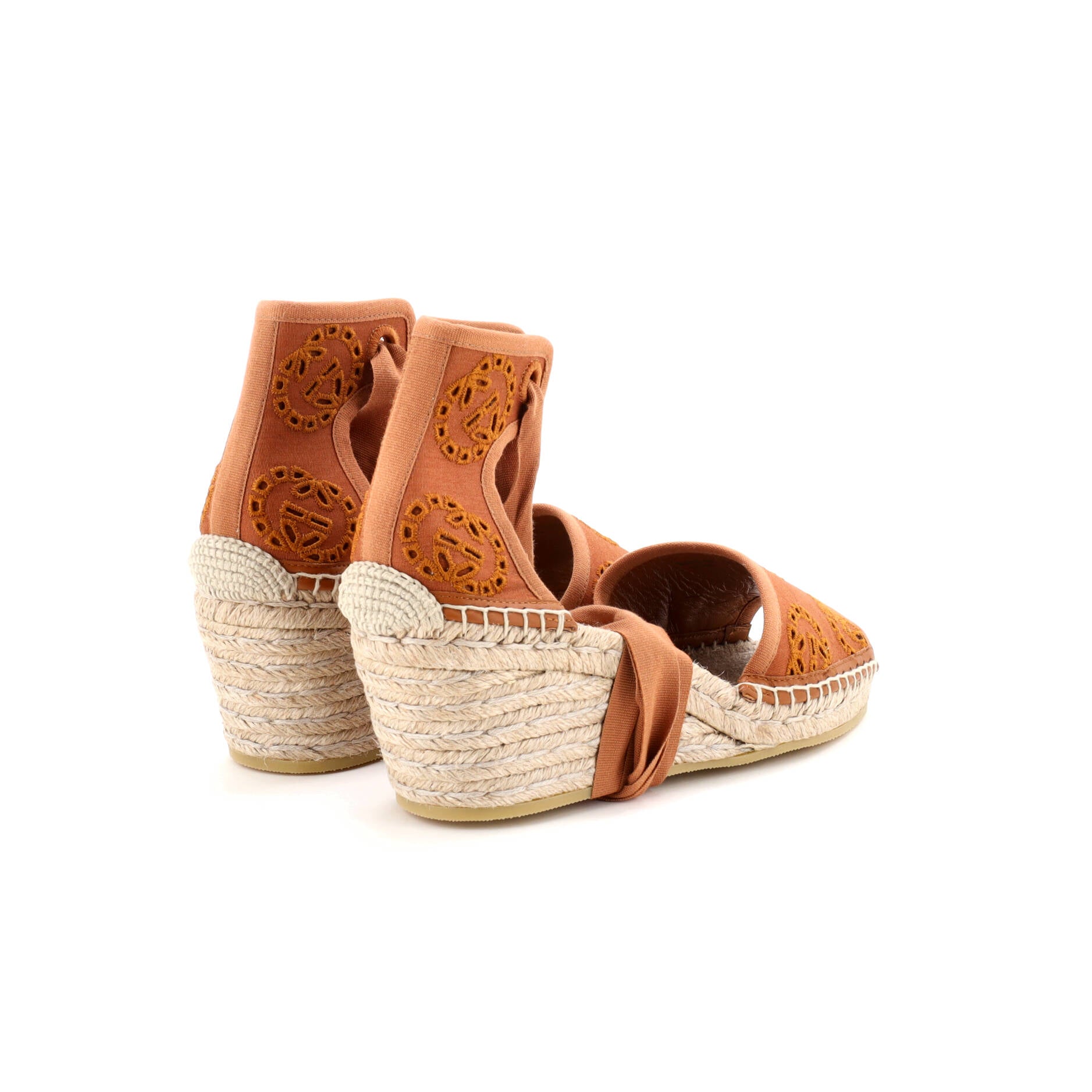 Women's Damita Espadrilles Interlocking G Embroidered Canvas