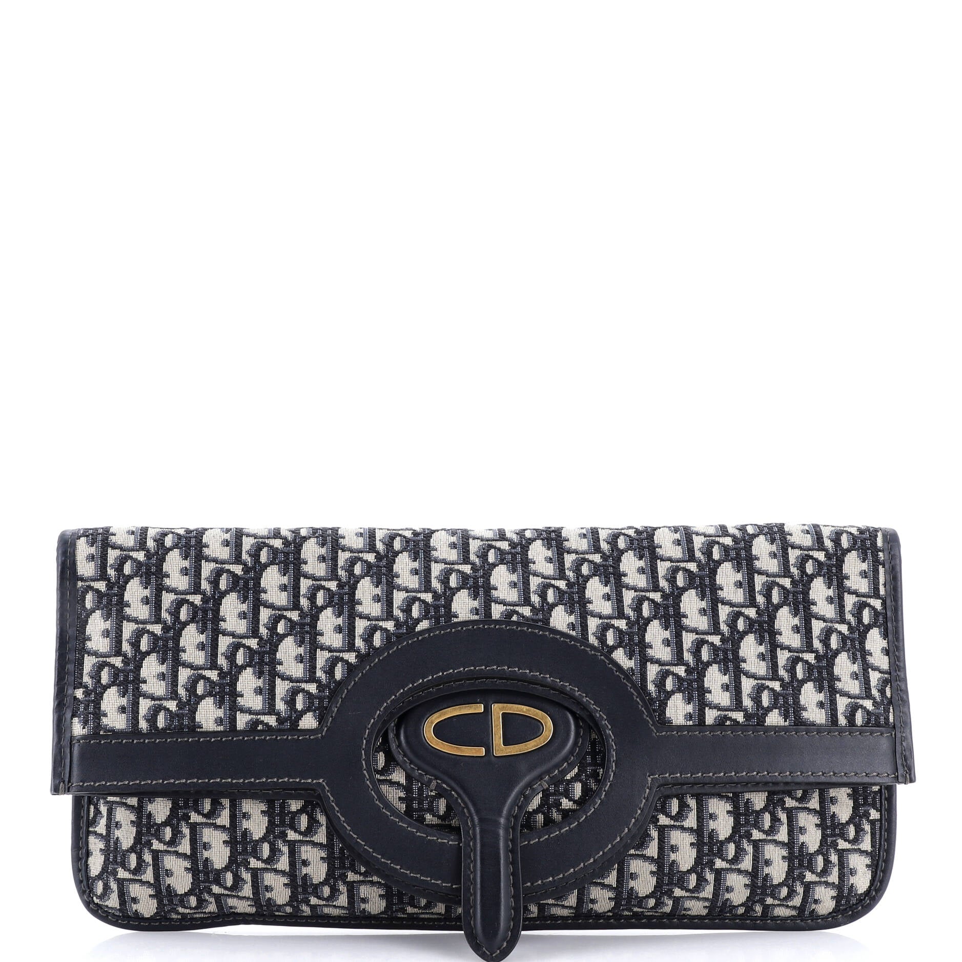 Fold Over Clutch Oblique Canvas
