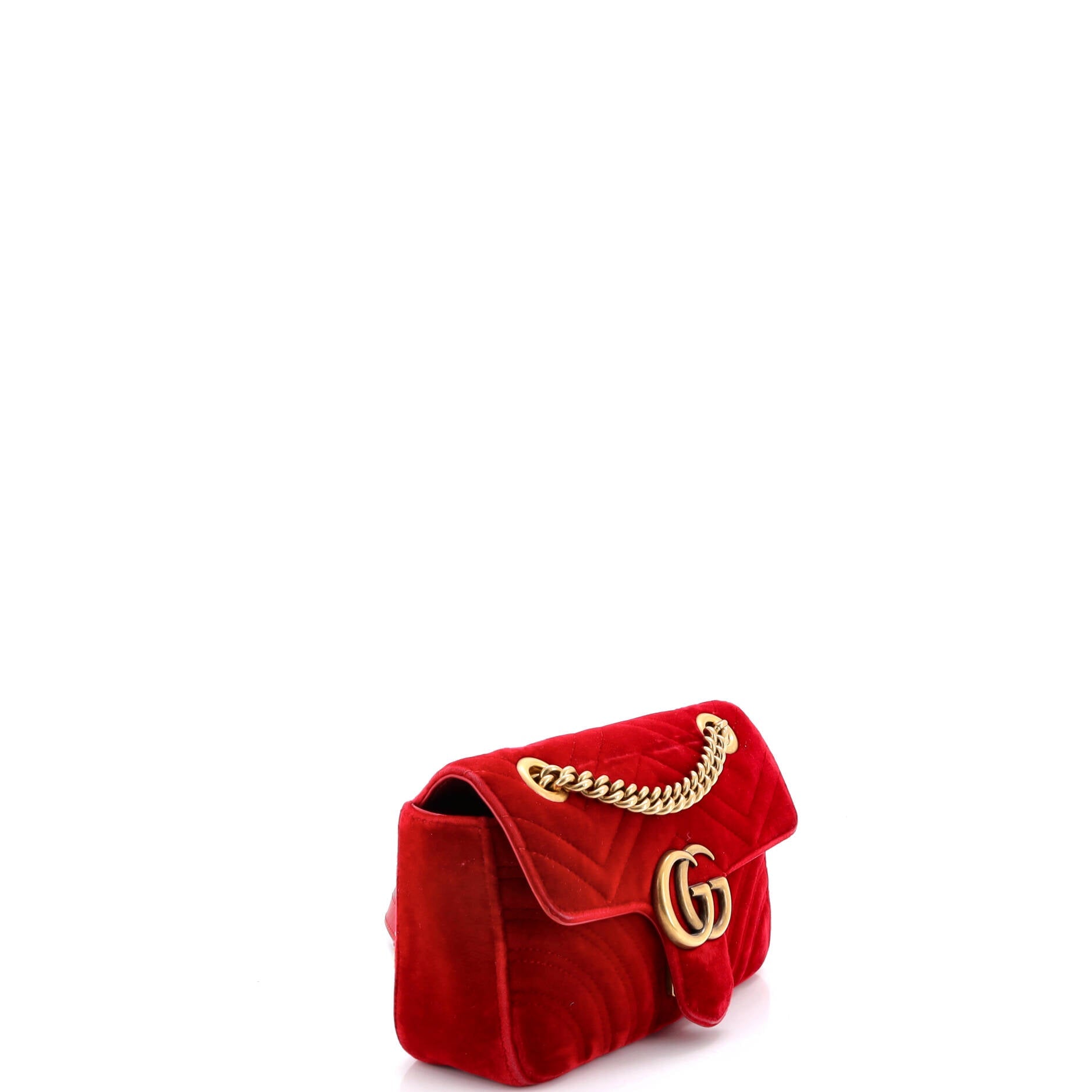 GG Marmont Flap Bag Matelasse Velvet Mini