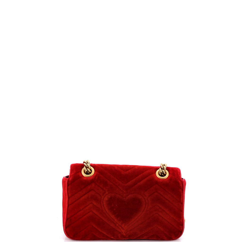 GG Marmont Flap Bag Matelasse Velvet Mini