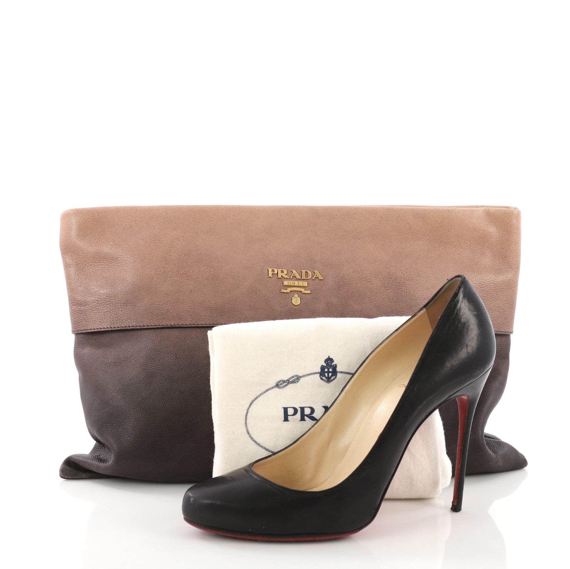 Fold Over Clutch Ombre Glace Calf