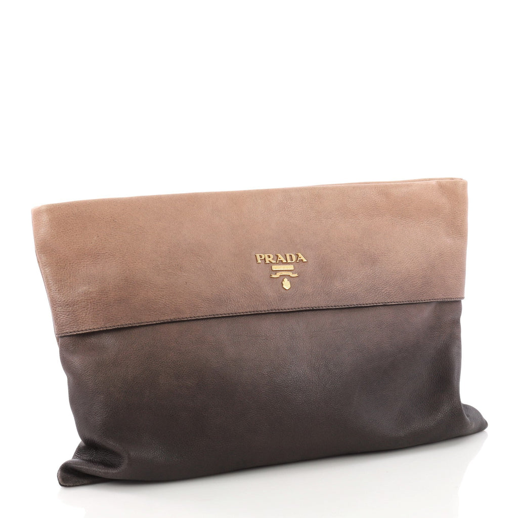 Fold Over Clutch Ombre Glace Calf