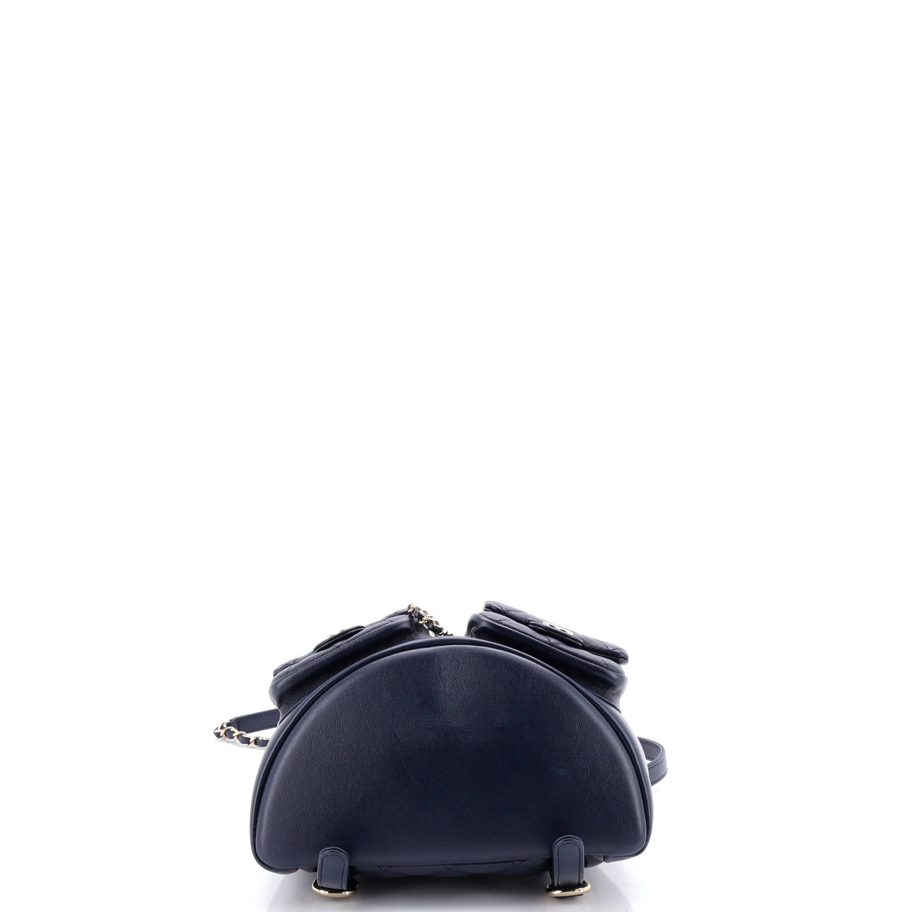 Duma Pockets Drawstring Backpack Quilted Calfskin Small
