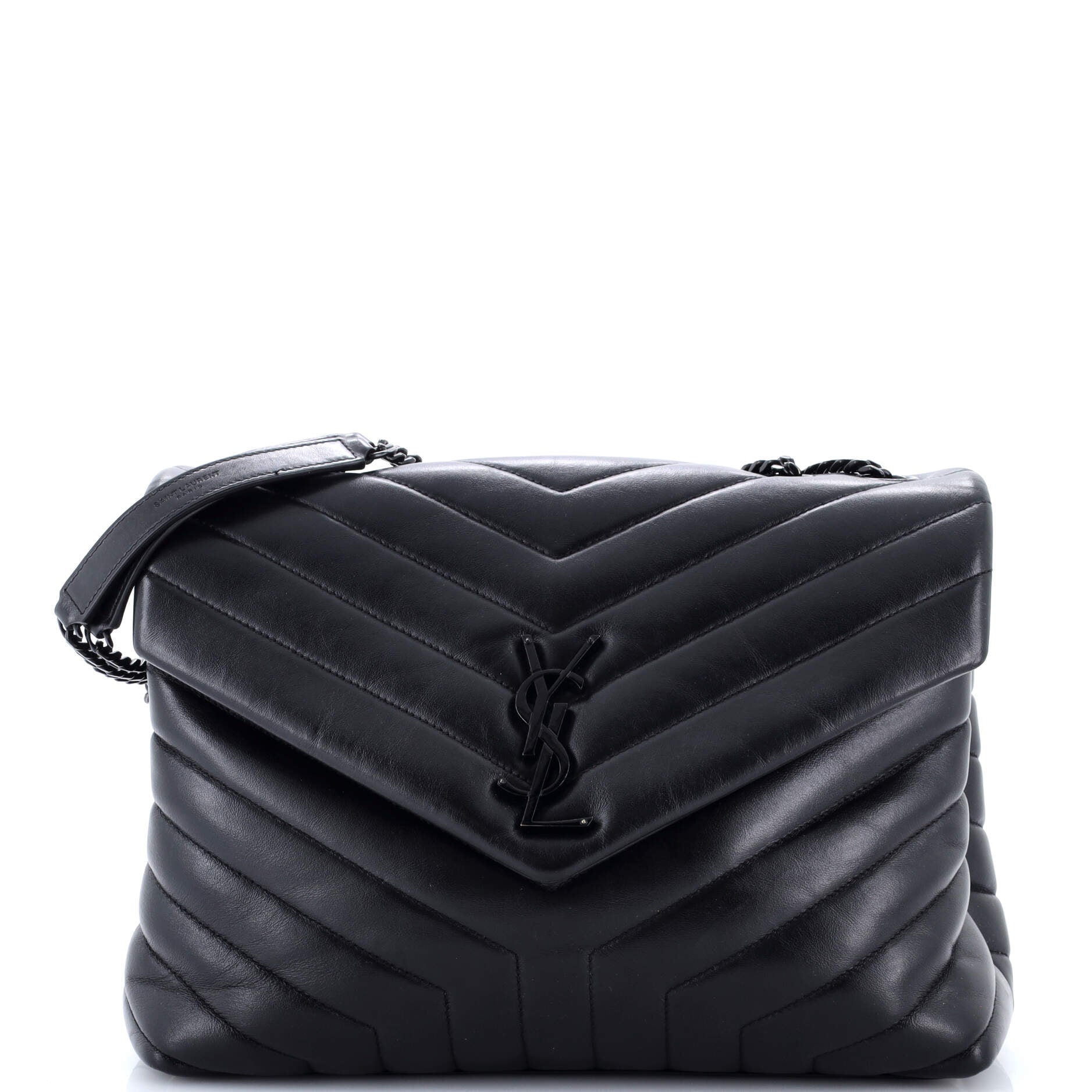 Loulou Shoulder Bag Matelasse Chevron Leather Medium