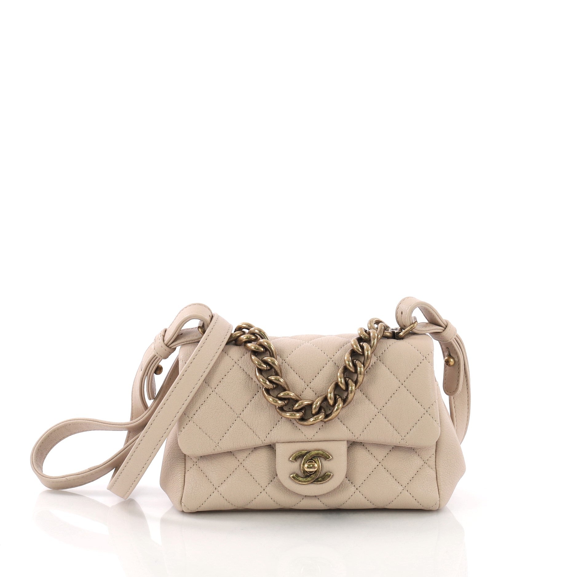 Trapezio Flap Bag Quilted Sheepskin Mini