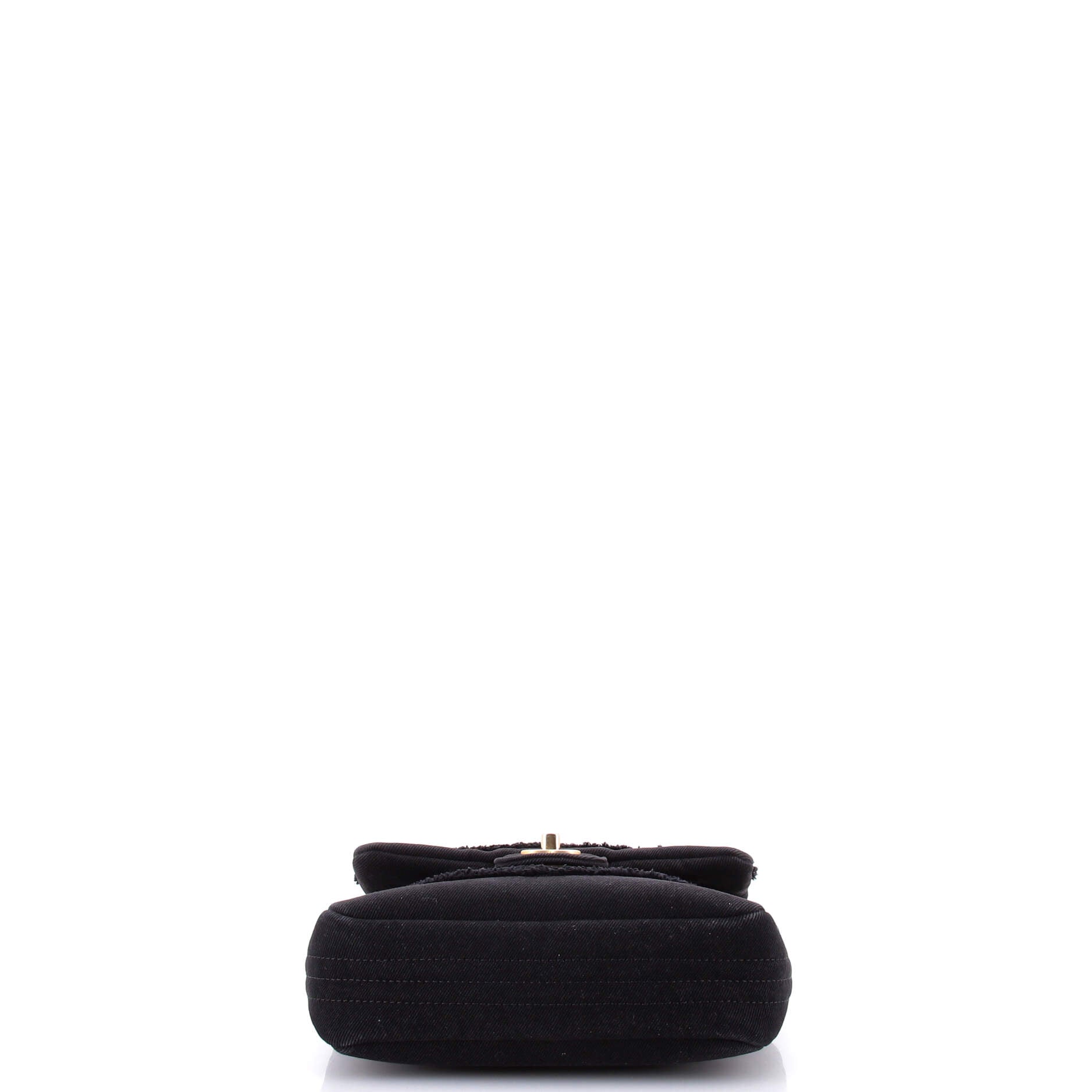 Coco Flap Bag Fringe Chevron Denim Small