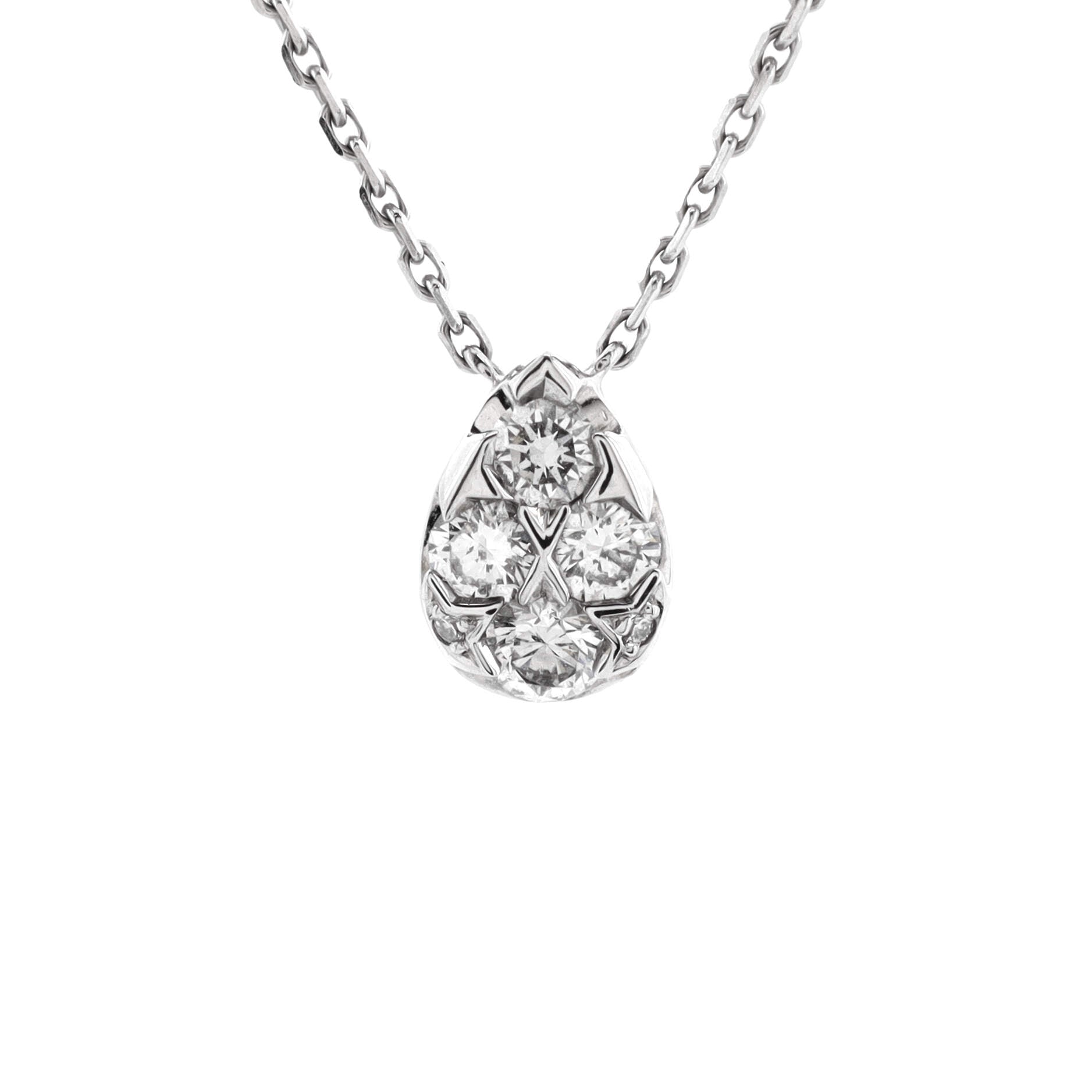 Etincelle de Cartier Teardrop Pendant Necklace 18K White Gold and Diamonds