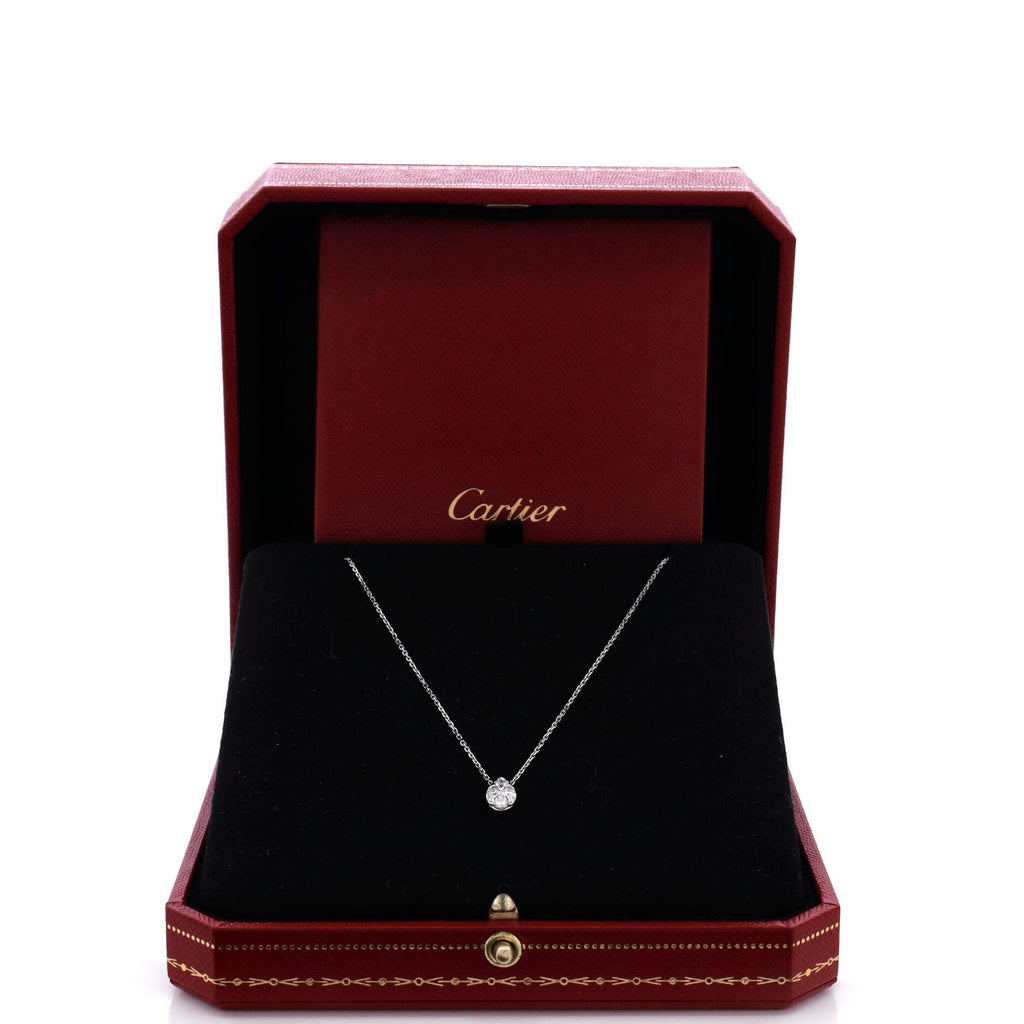 Etincelle de Cartier Teardrop Pendant Necklace 18K White Gold and Diamonds