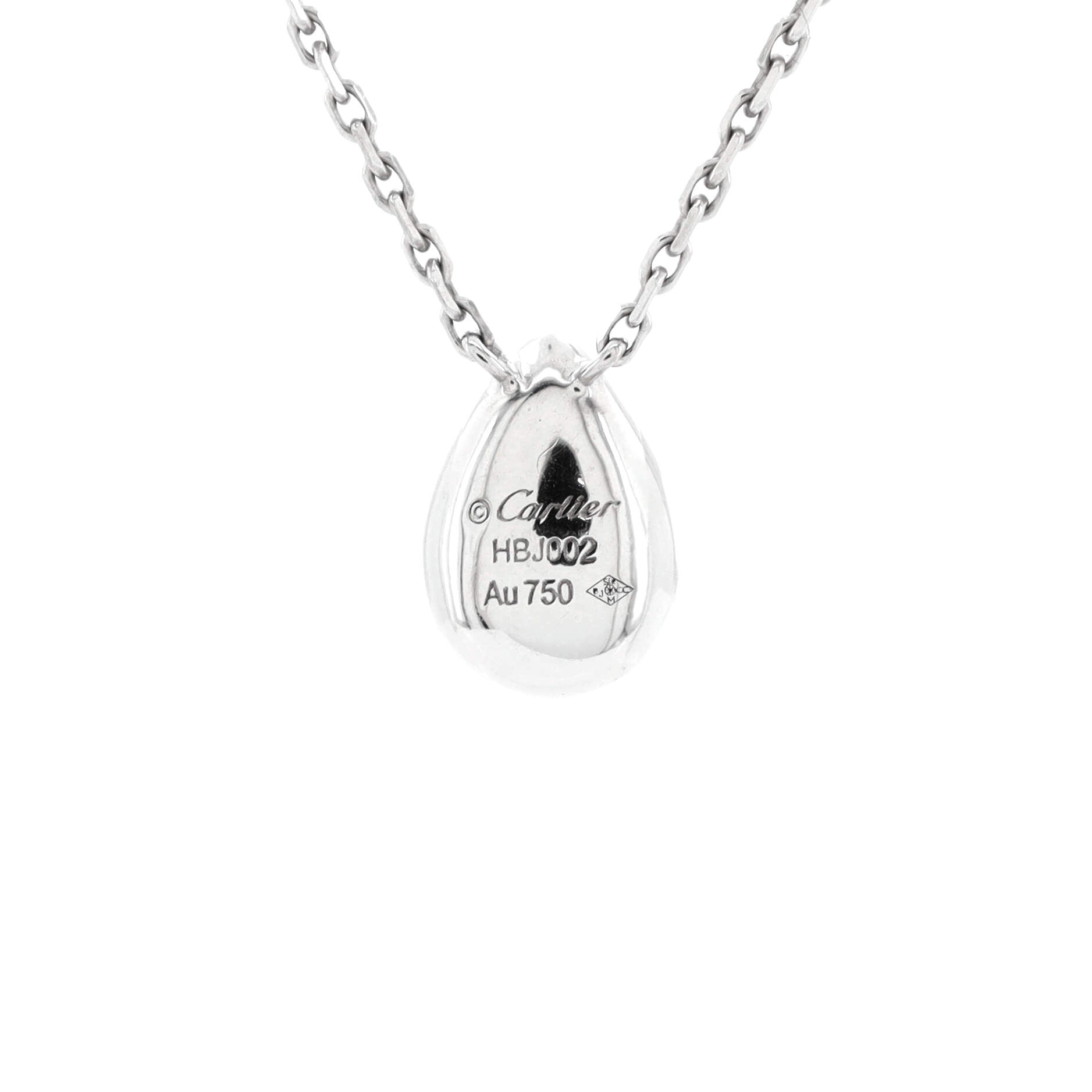 Etincelle de Cartier Teardrop Pendant Necklace 18K White Gold and Diamonds
