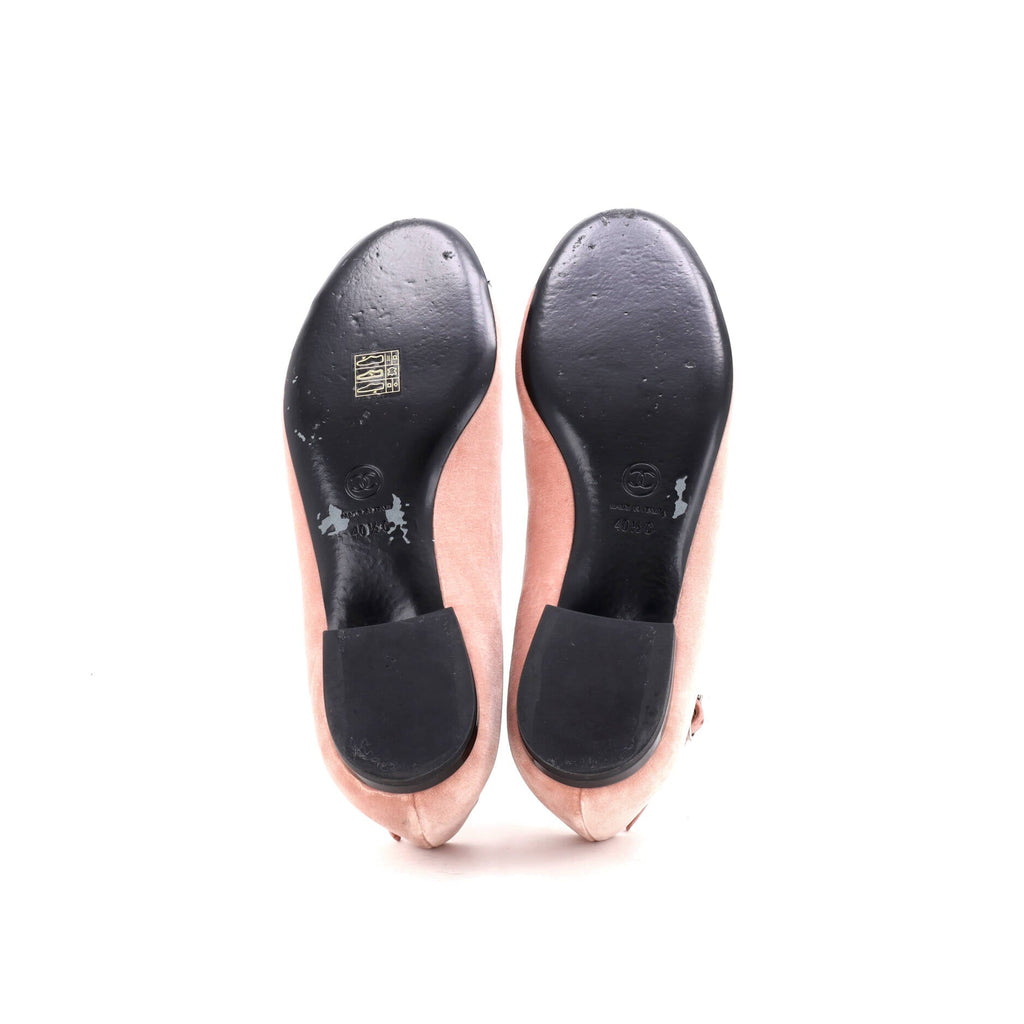 CC Cap Toe Mary Jane Flats Suede with Patent