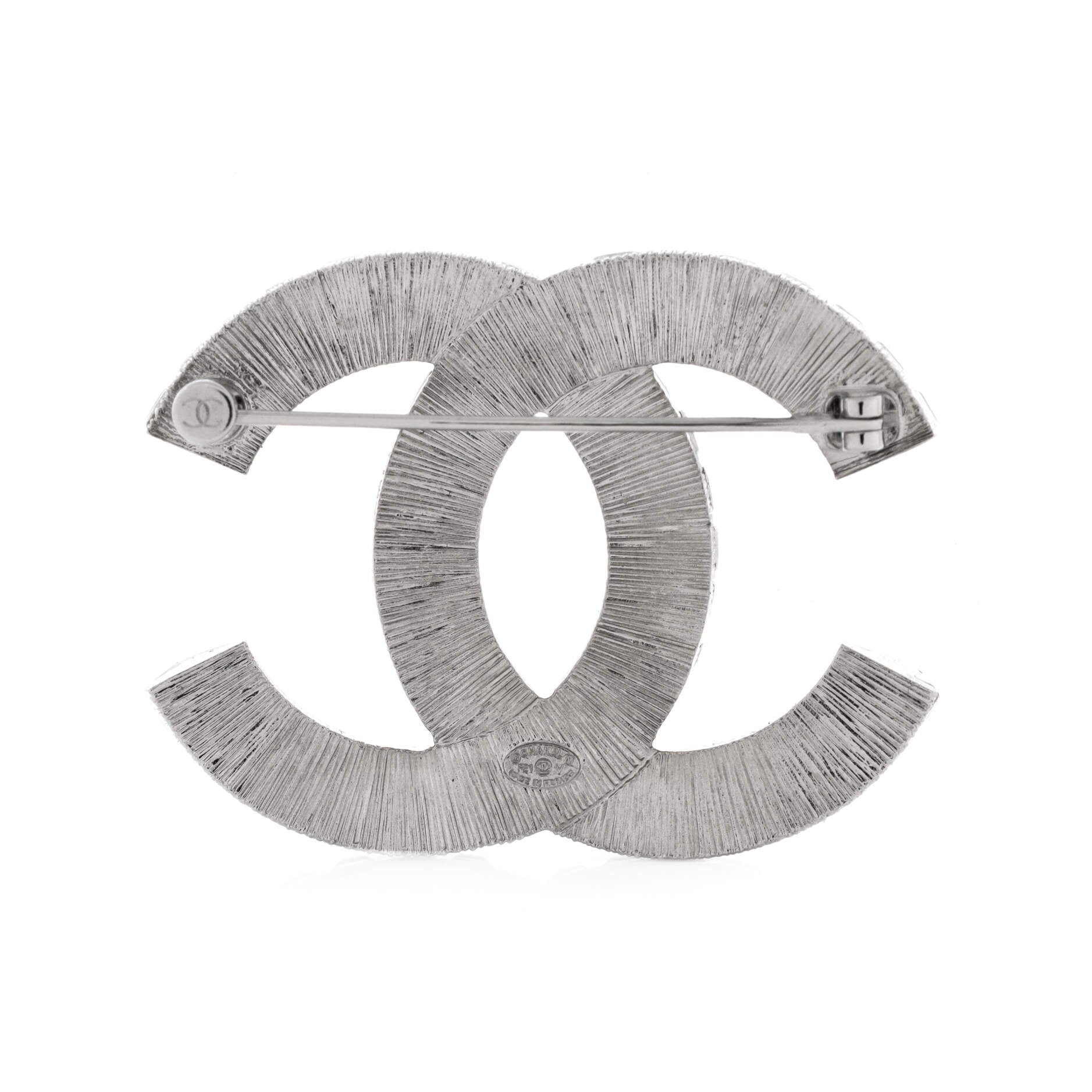 CC Brooch Metal with Crystals