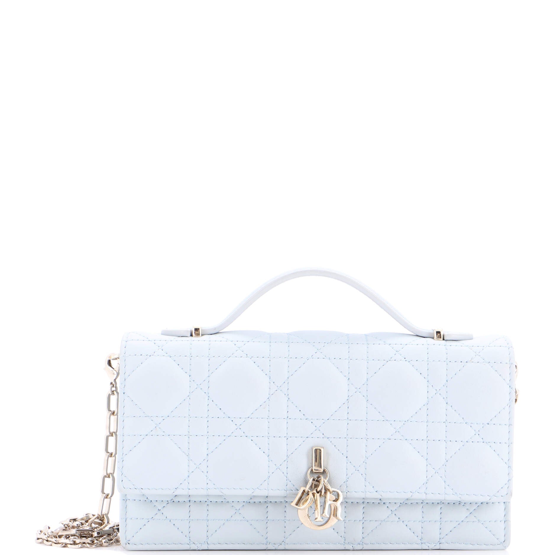 My Dior Top Handle Flap Bag Cannage Quilt Lambskin Mini