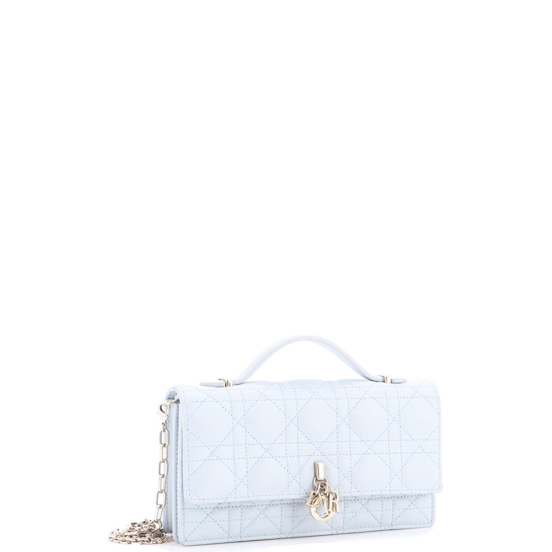 My Dior Top Handle Flap Bag Cannage Quilt Lambskin Mini