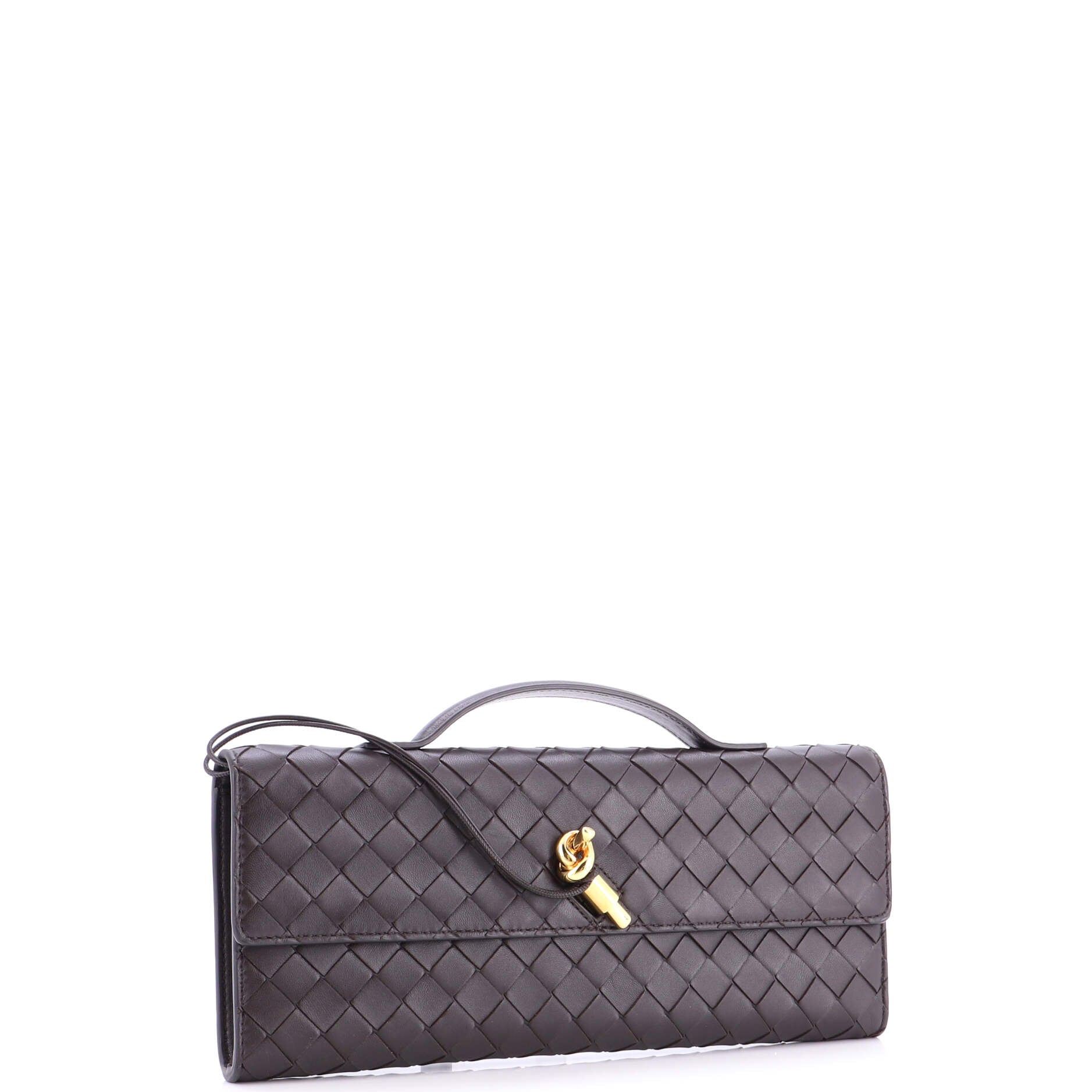 Andiamo Top Handle Clutch Intrecciato Nappa Long