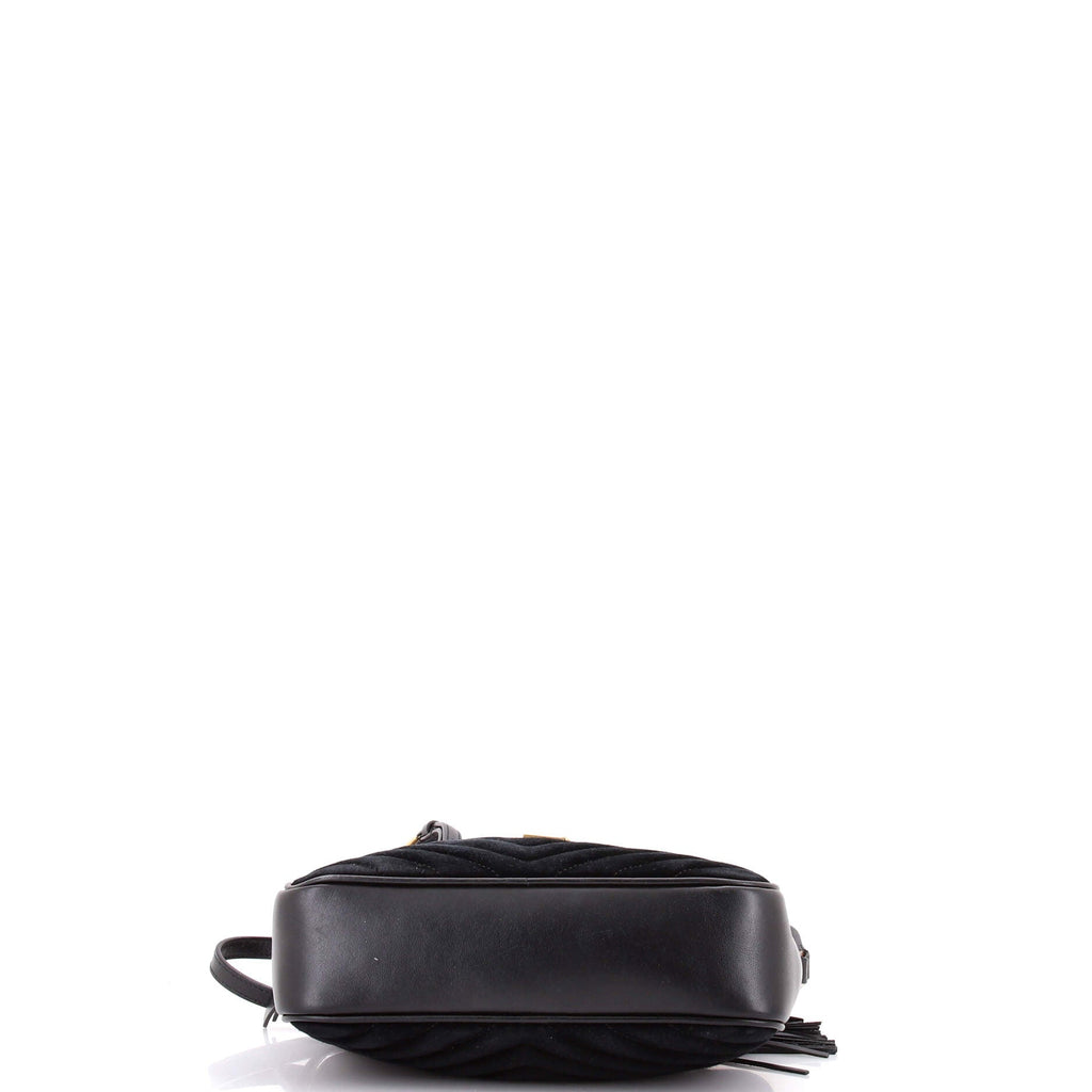 Lou Camera Bag Matelasse Chevron Suede Small
