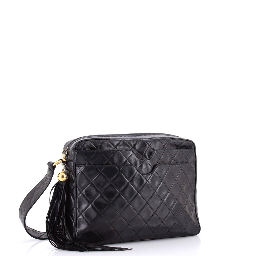 Vintage Front Pocket Camera Bag Quilted Lambskin Medium