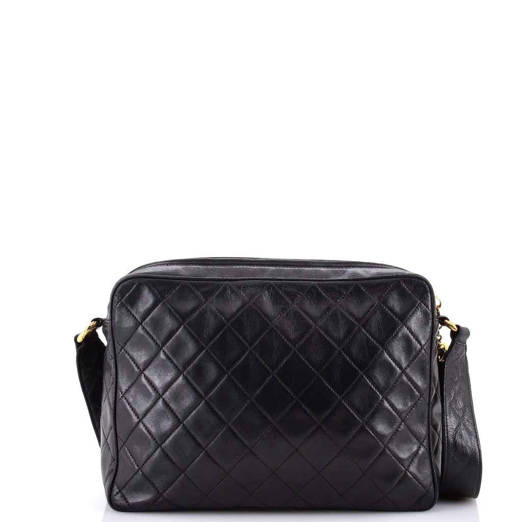 Vintage Front Pocket Camera Bag Quilted Lambskin Medium