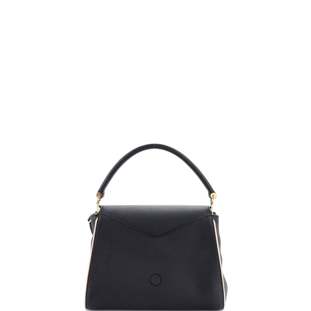 Double V Handbag Calfskin with Monogram Canvas