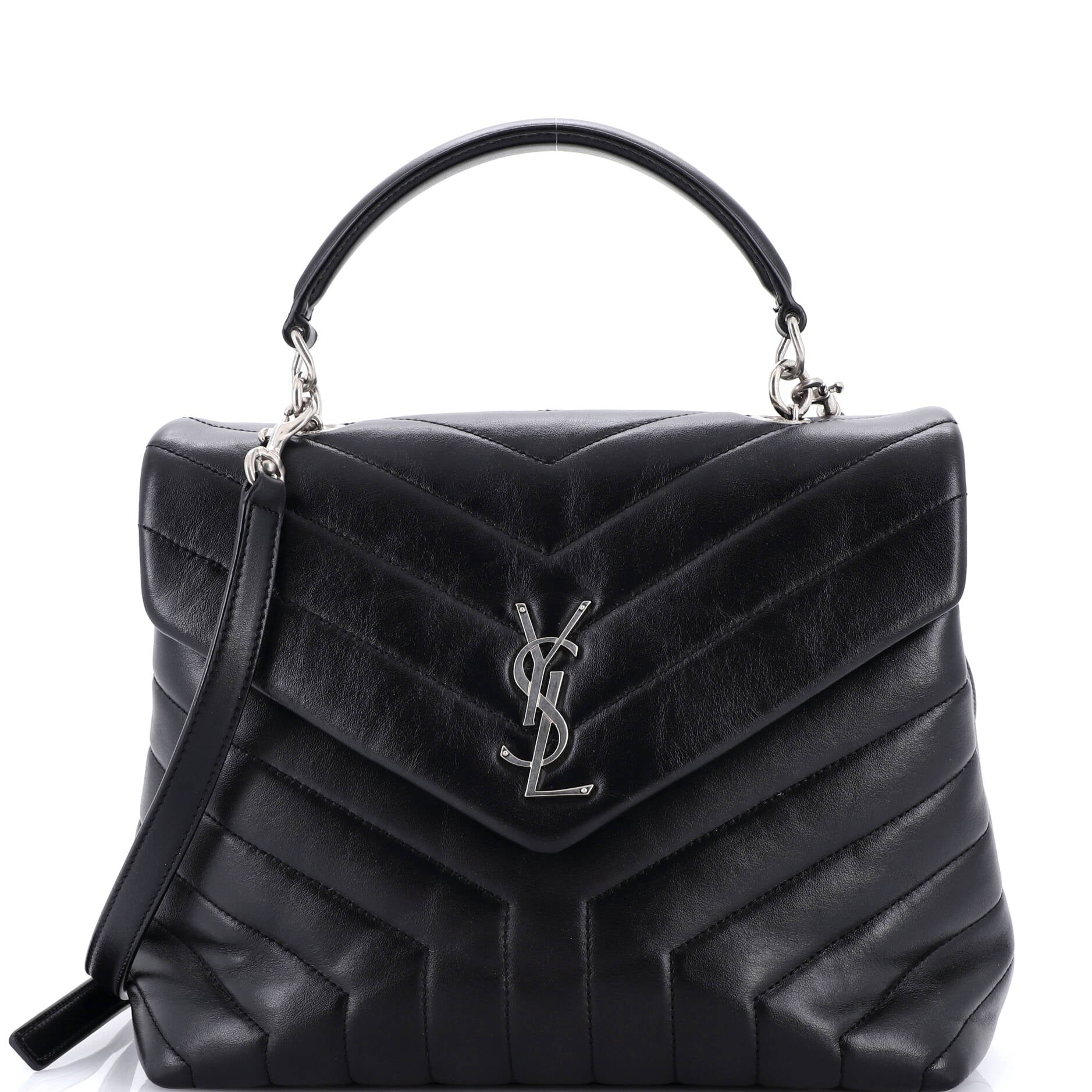 LouLou Top Handle Bag Matelasse Chevron Leather Medium