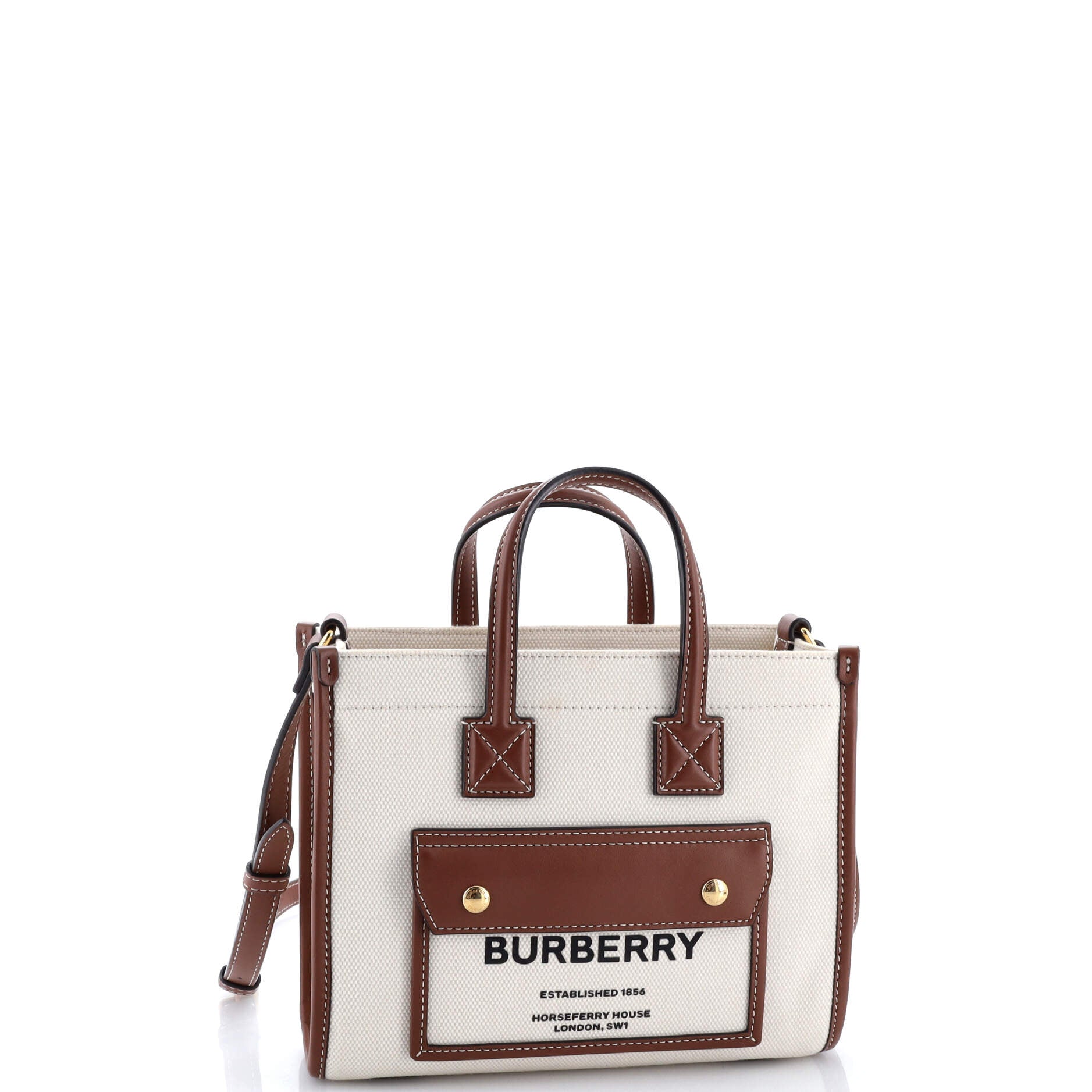 Freya Shopping Tote Canvas with Leather Mini
