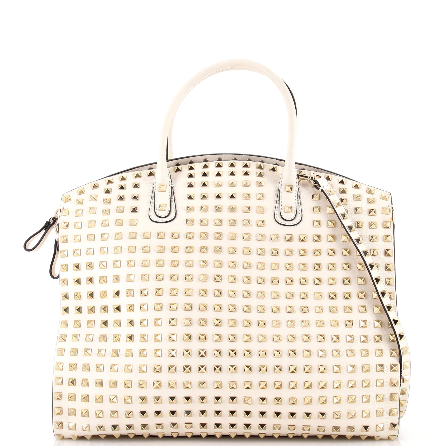 Rockstud Convertible Dome Tote Full Studded Leather