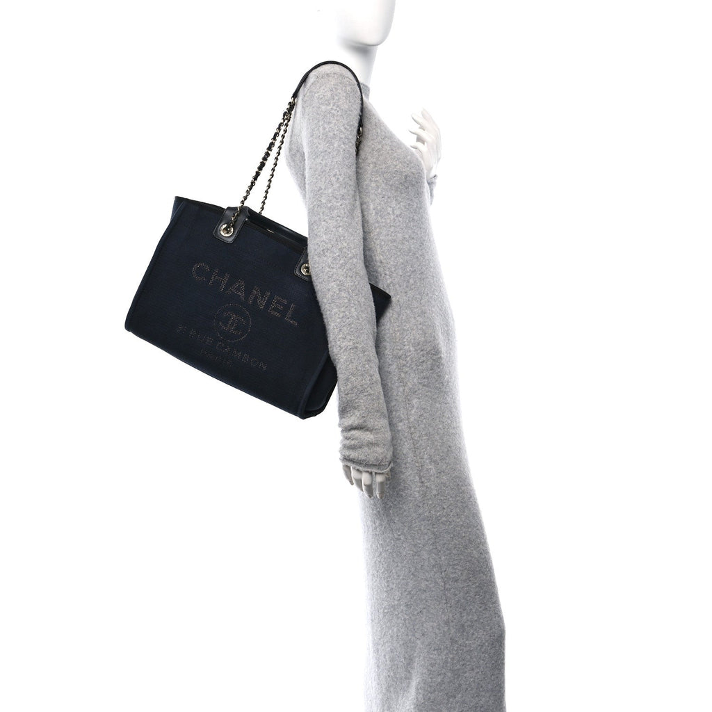 Mixed Fibers Small Deauville Tote Navy