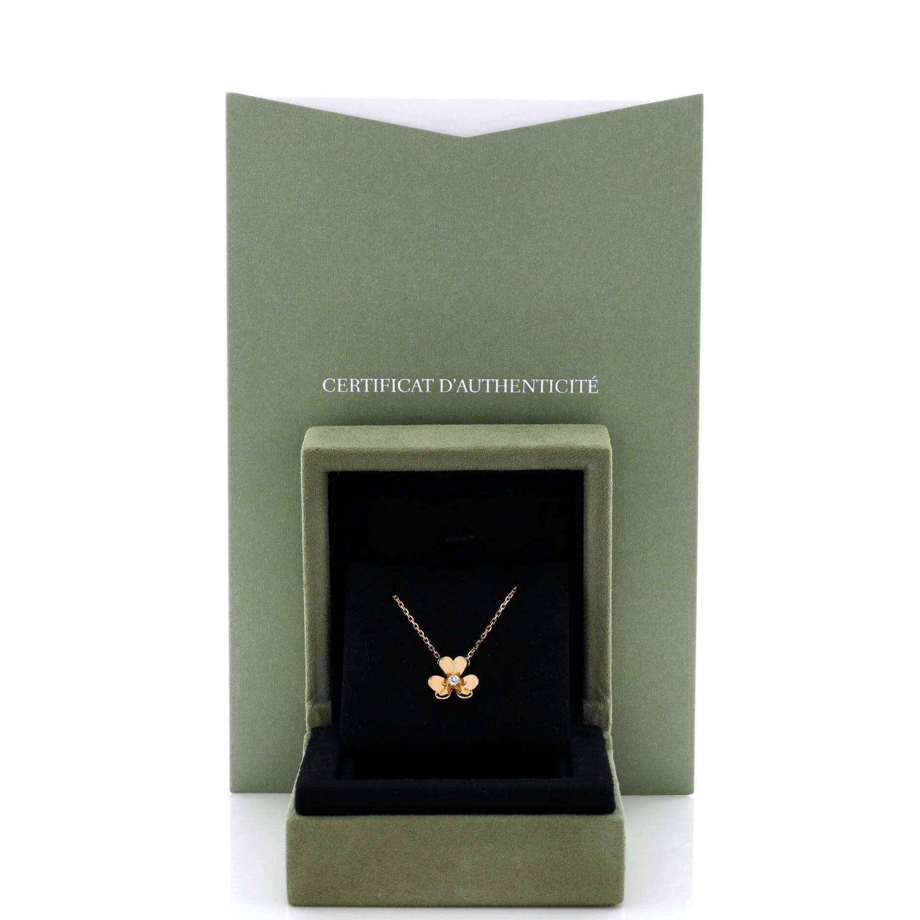 Frivole Pendant Necklace 18K Yellow Gold and Diamond Mini