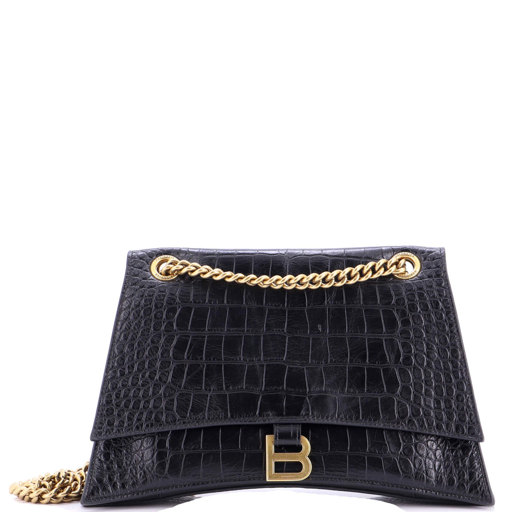 Crush Chain Flap Bag Leather Medium
