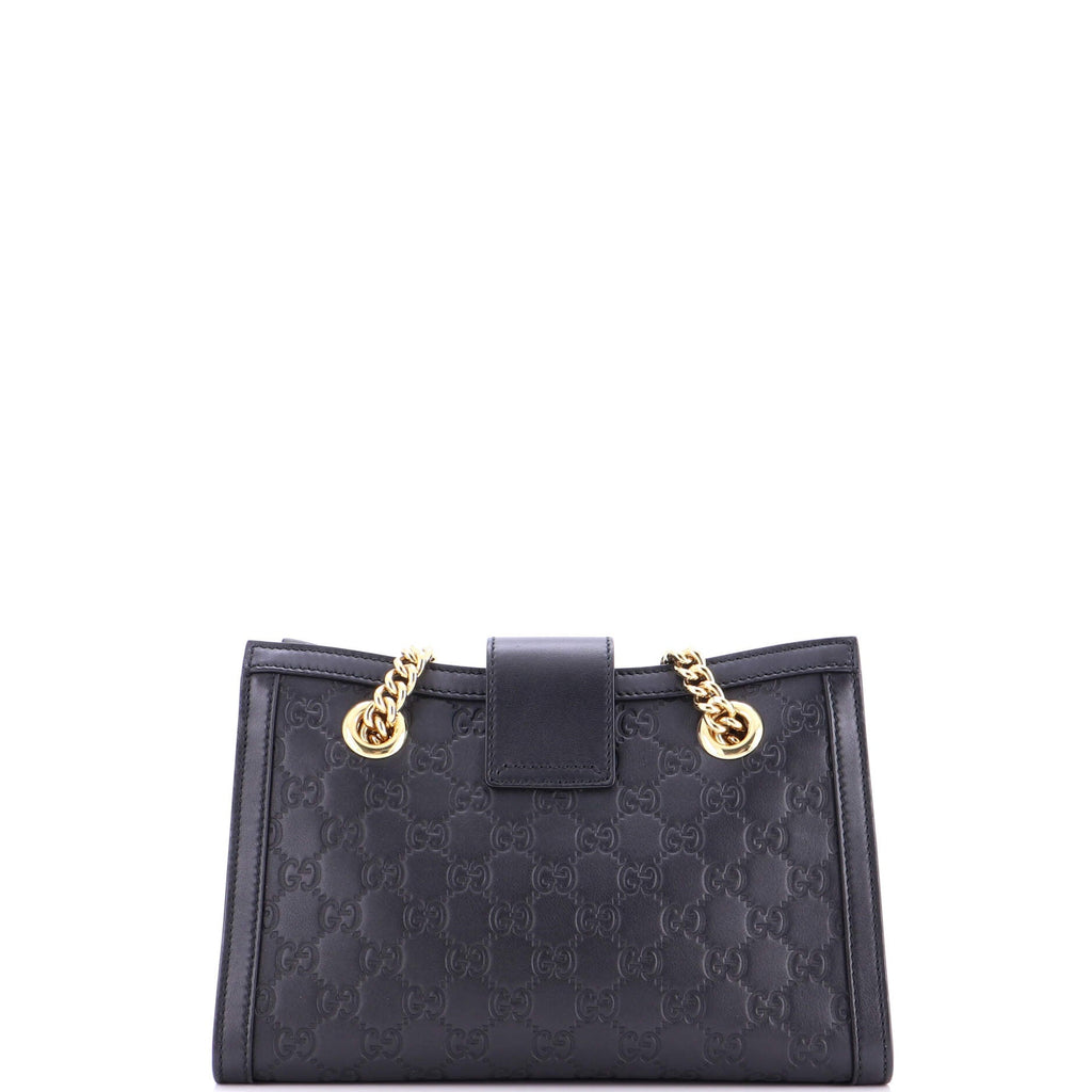 Padlock Chain Tote Guccissima Leather Small