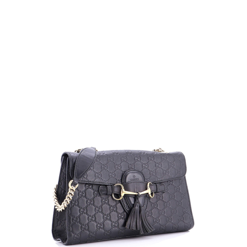 Emily Chain Flap Bag Guccissima Leather Medium