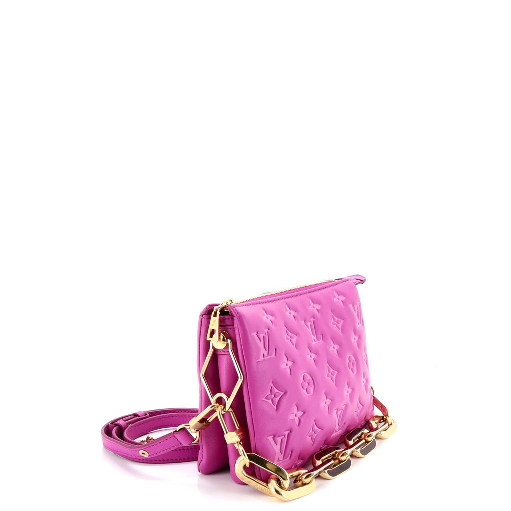 Coussin Bag Monogram Embossed Lambskin PM