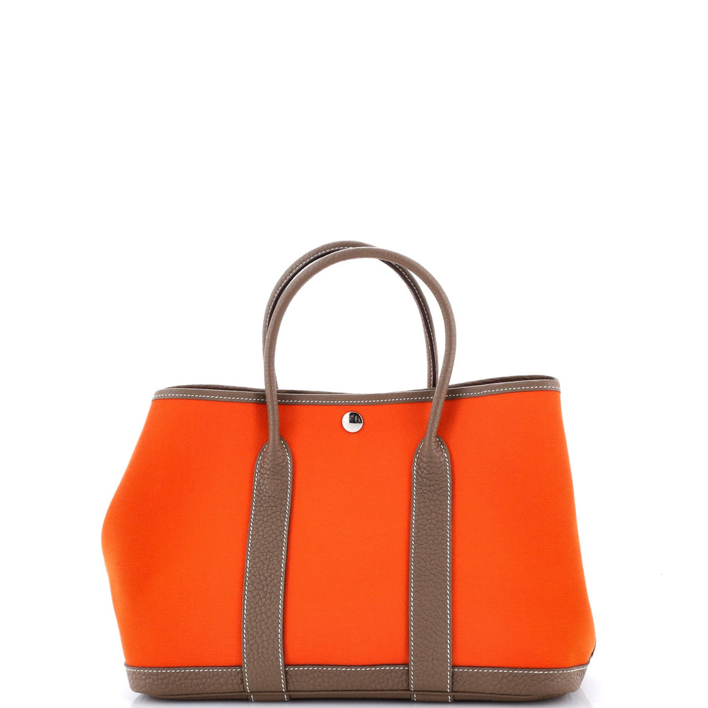 Garden Party Tote Toile and Leather 30