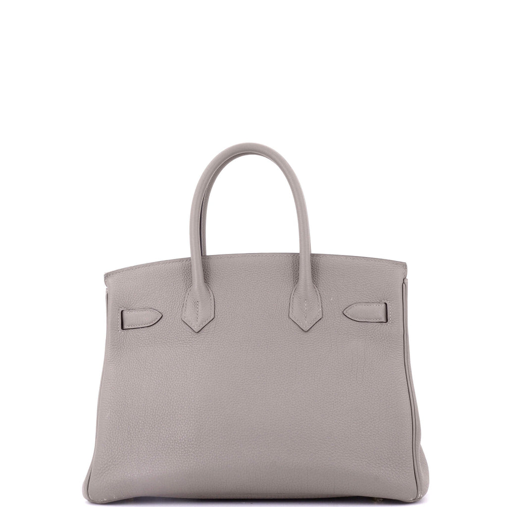 Birkin Handbag Grey Togo with Gold Hardware 30