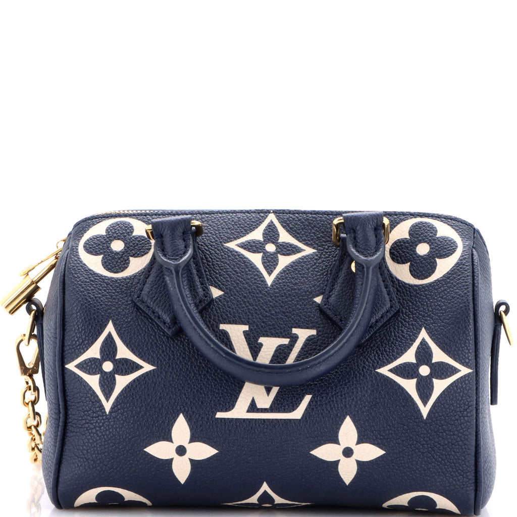 Speedy Bandouliere Bag Bicolor Monogram Empreinte Giant 20