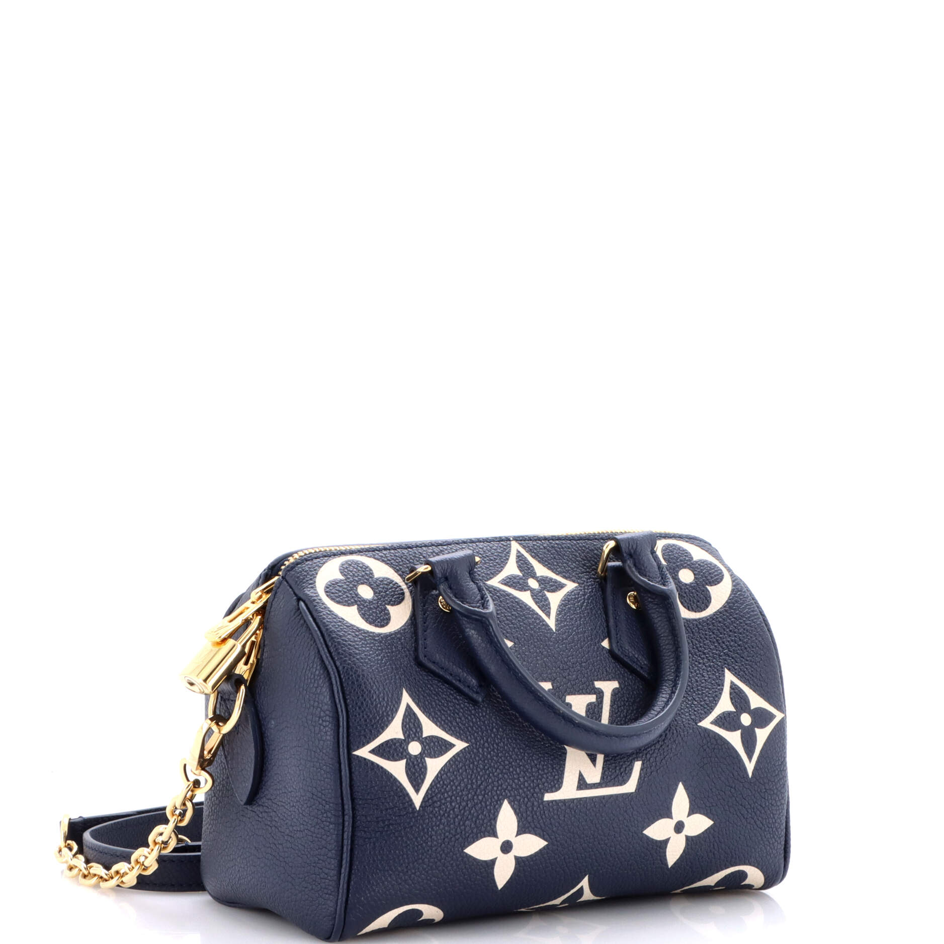 Speedy Bandouliere Bag Bicolor Monogram Empreinte Giant 20