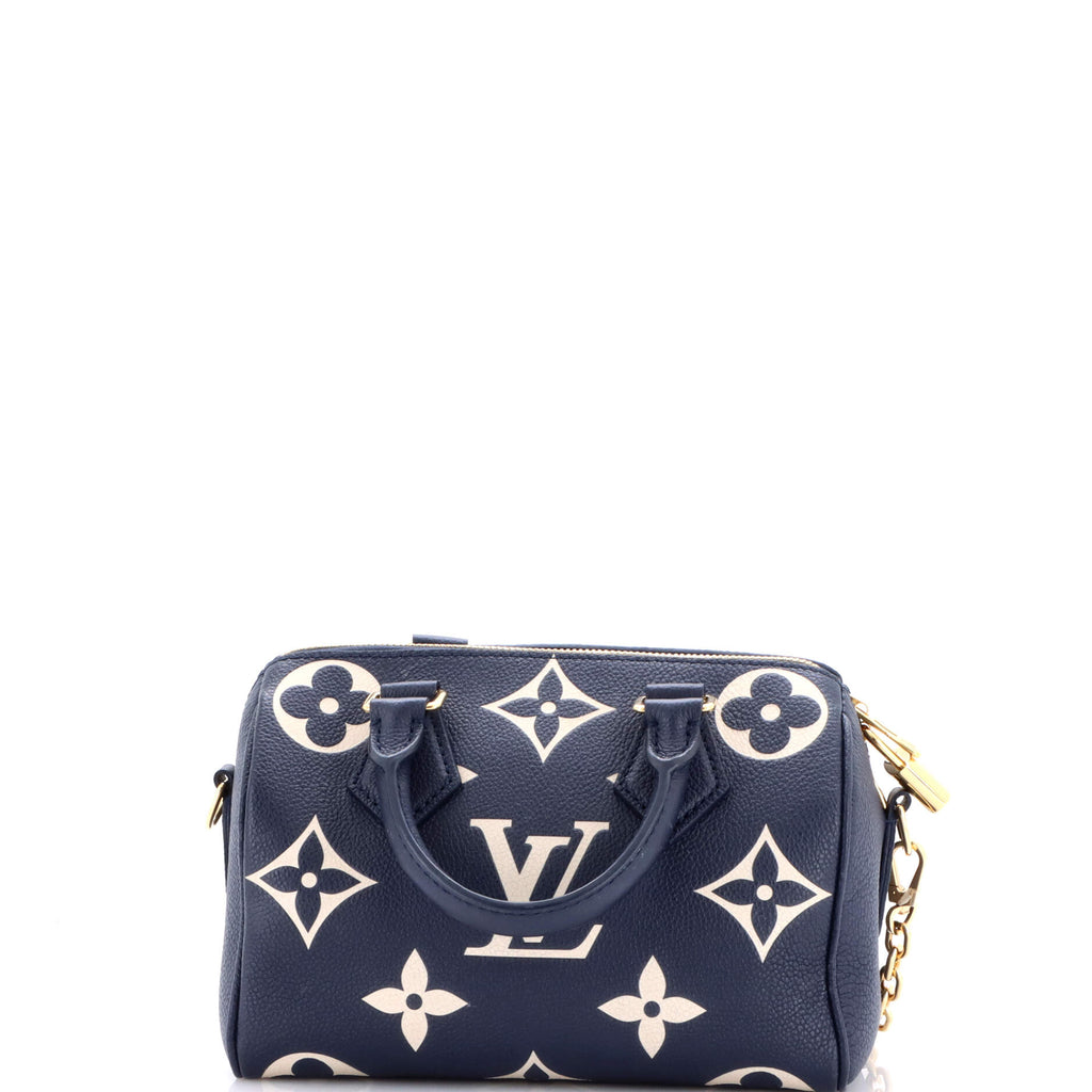 Speedy Bandouliere Bag Bicolor Monogram Empreinte Giant 20