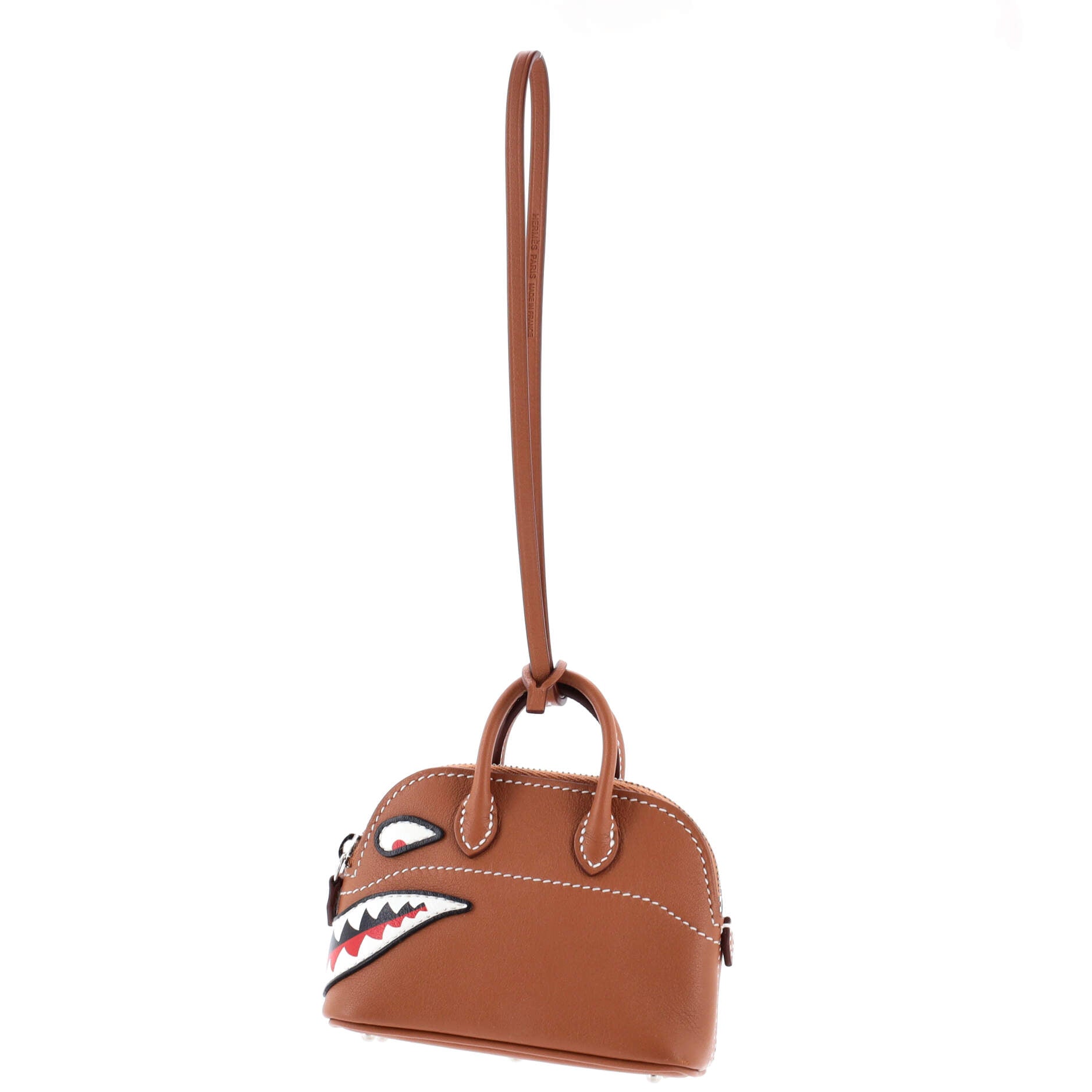 Bolide Shark Bag Charm Leather